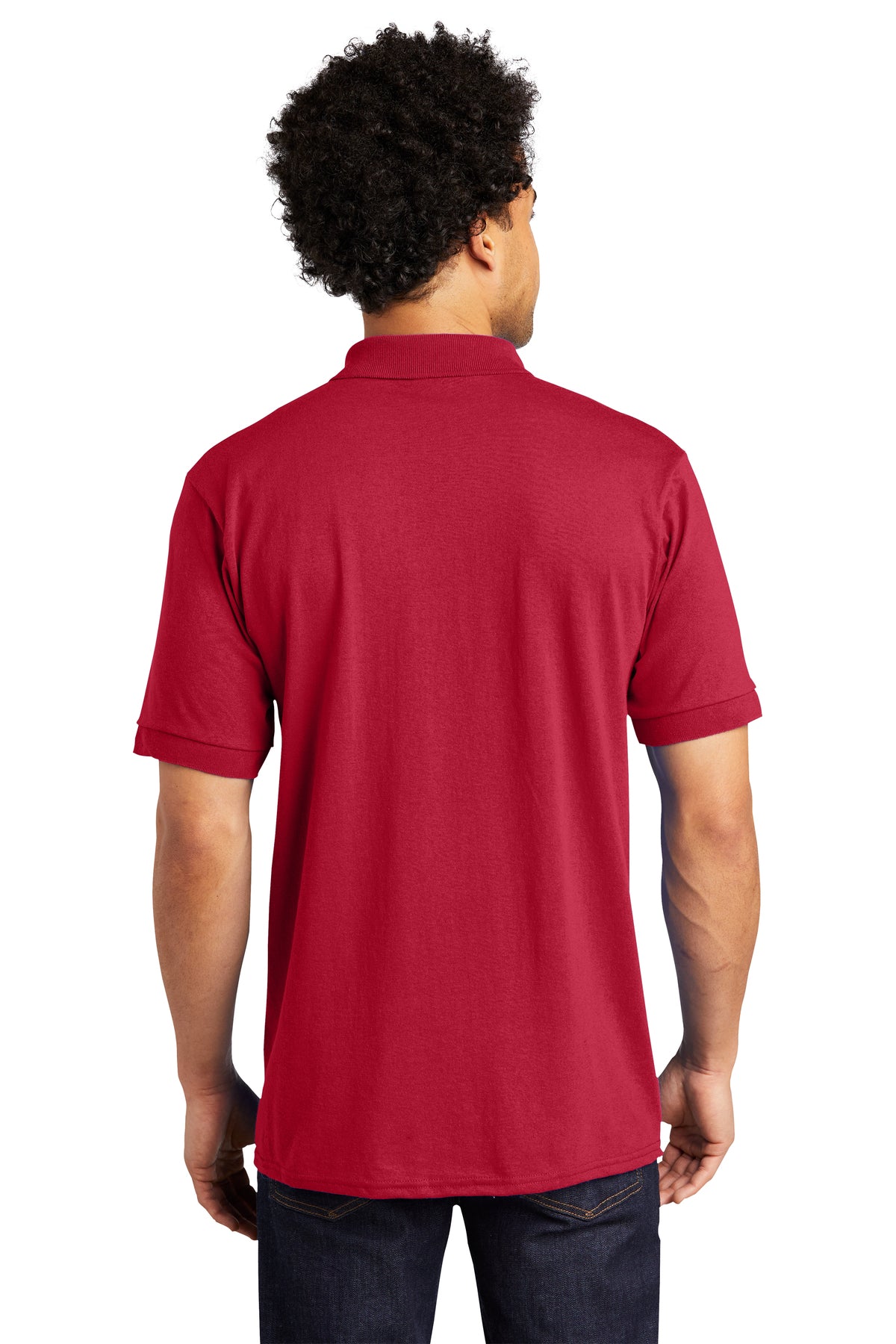 Port & Company Tall Jersey Knit Custom Polos, Red