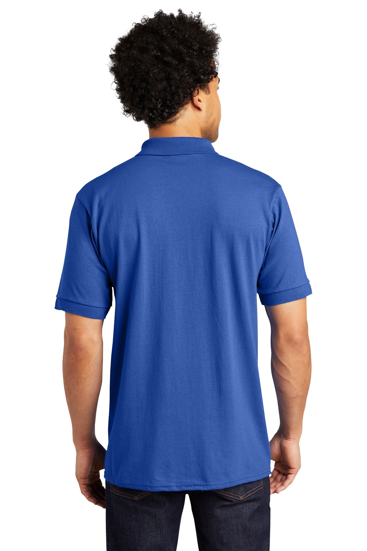 Port & Company Tall Jersey Knit Branded Polos, Royal
