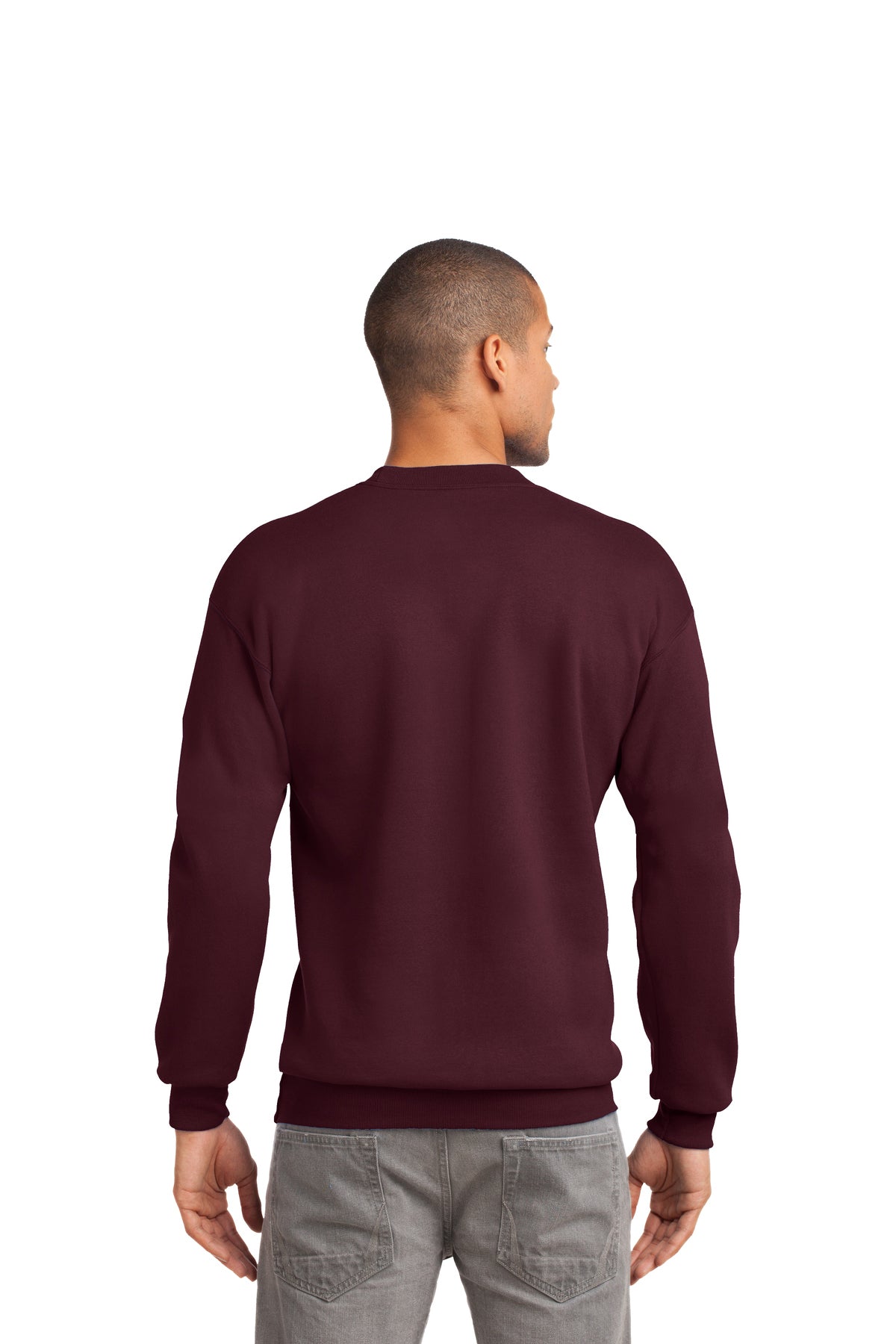 port & company_pc90t _maroon_company_logo_sweatshirts