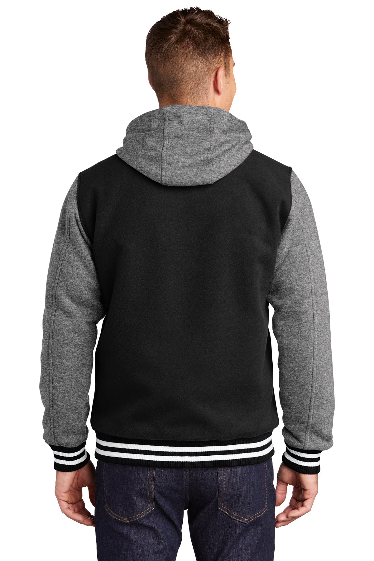 sport-tek_jst82 _black/ vintage heather_company_logo_jackets