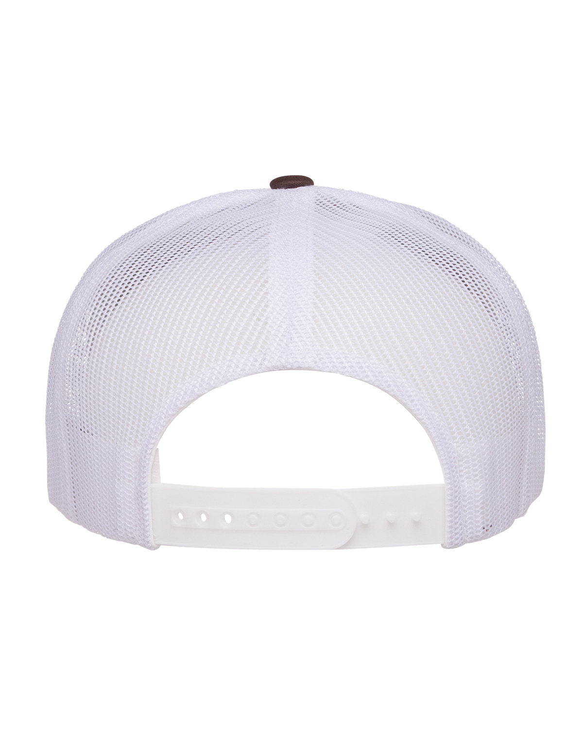 Yupoong Classic 5-Panel Customized Trucker Caps, Brown/ White