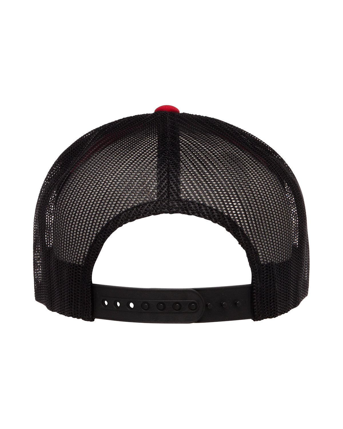 Yupoong Classic 5-Panel Custom Trucker Caps, Red/ Black