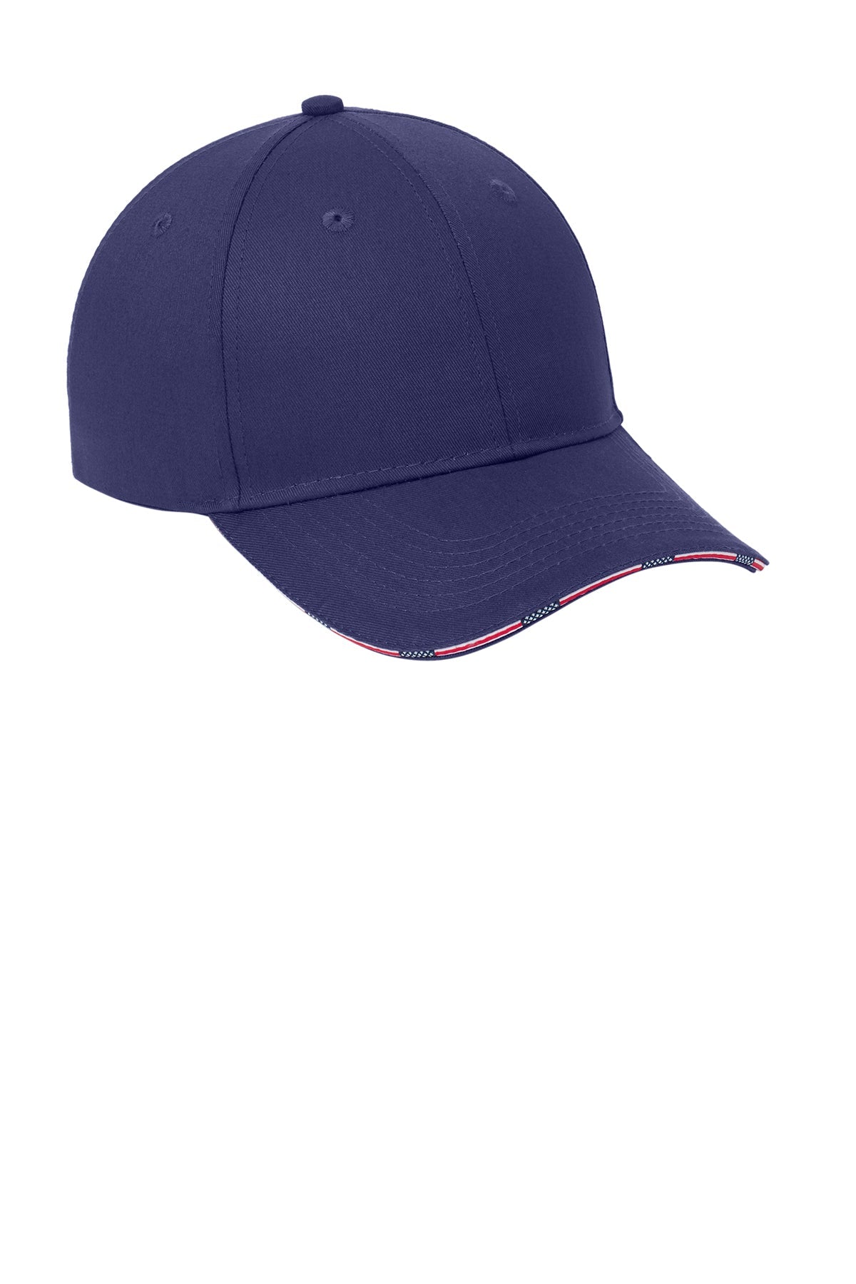 Port Authority Americana Flag Customized Sandwich Caps, Blue Crush