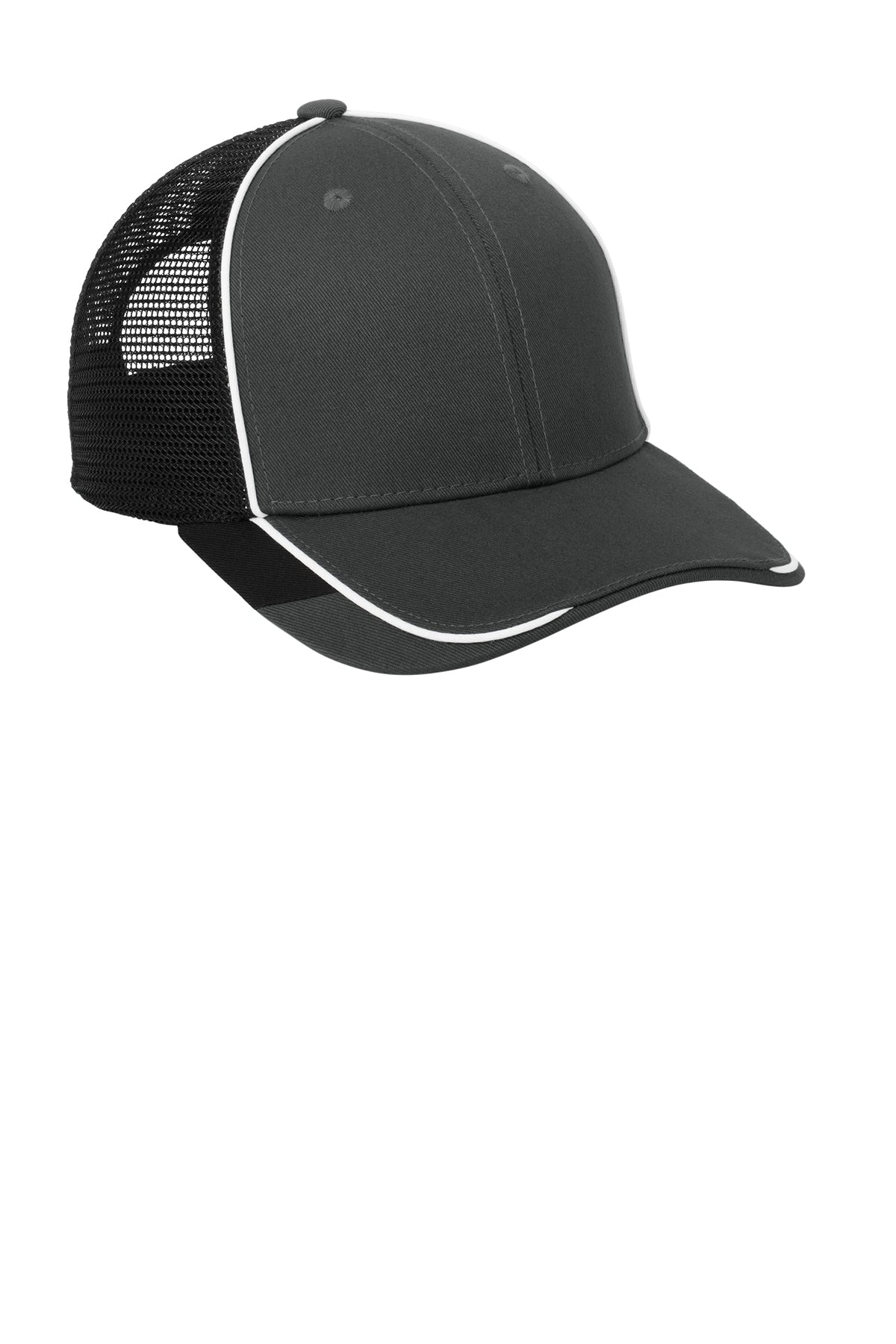 Port Authority Colorblock Mesh Back Branded Caps, Magnet Grey/ White/ Black