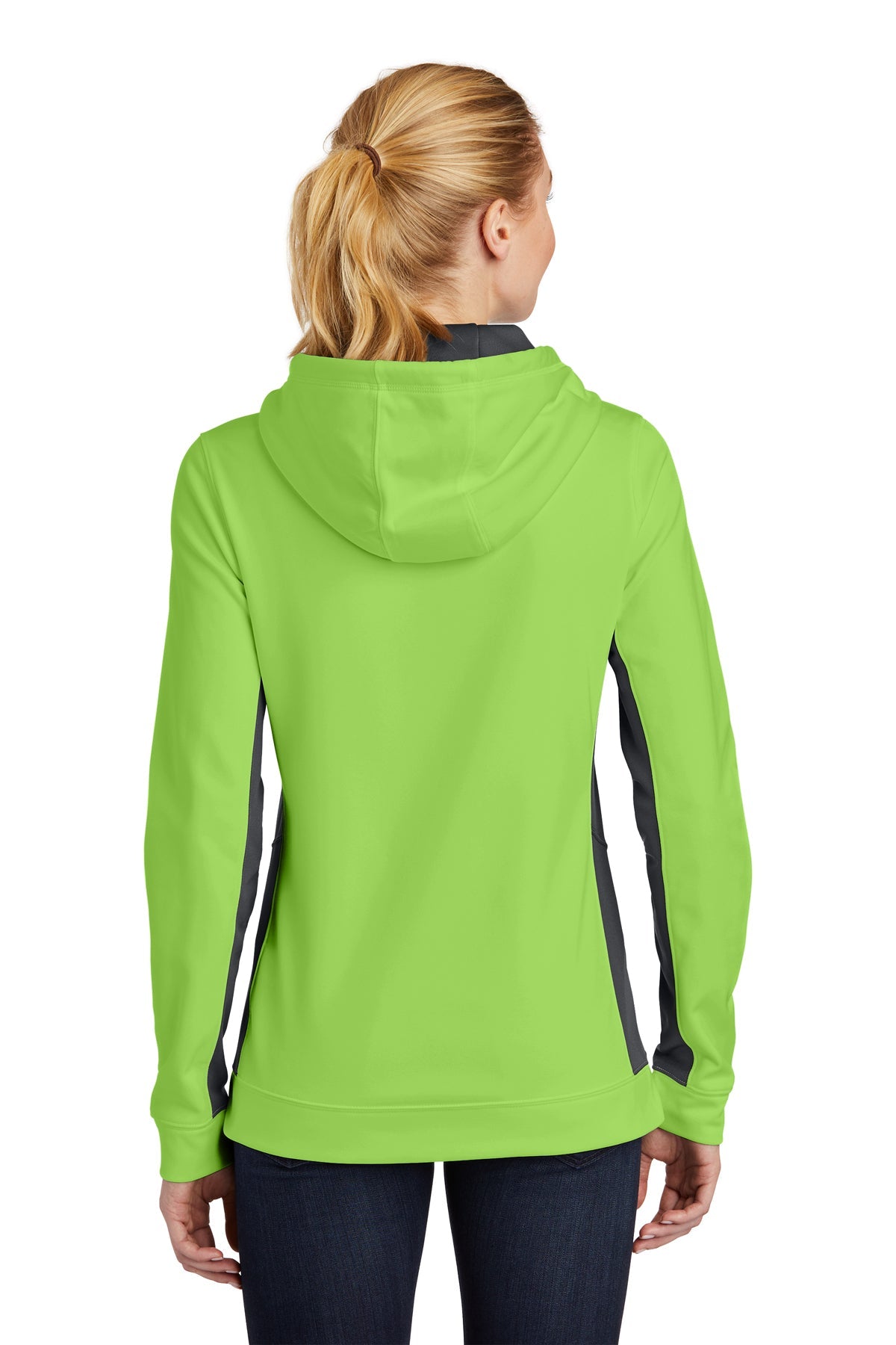 sport-tek_lst235 _lime shock/ dark smoke grey_company_logo_sweatshirts