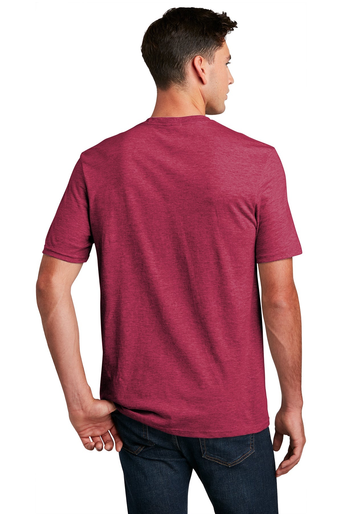 District Made Mens Perfect Blend Tee's, Heathered Red