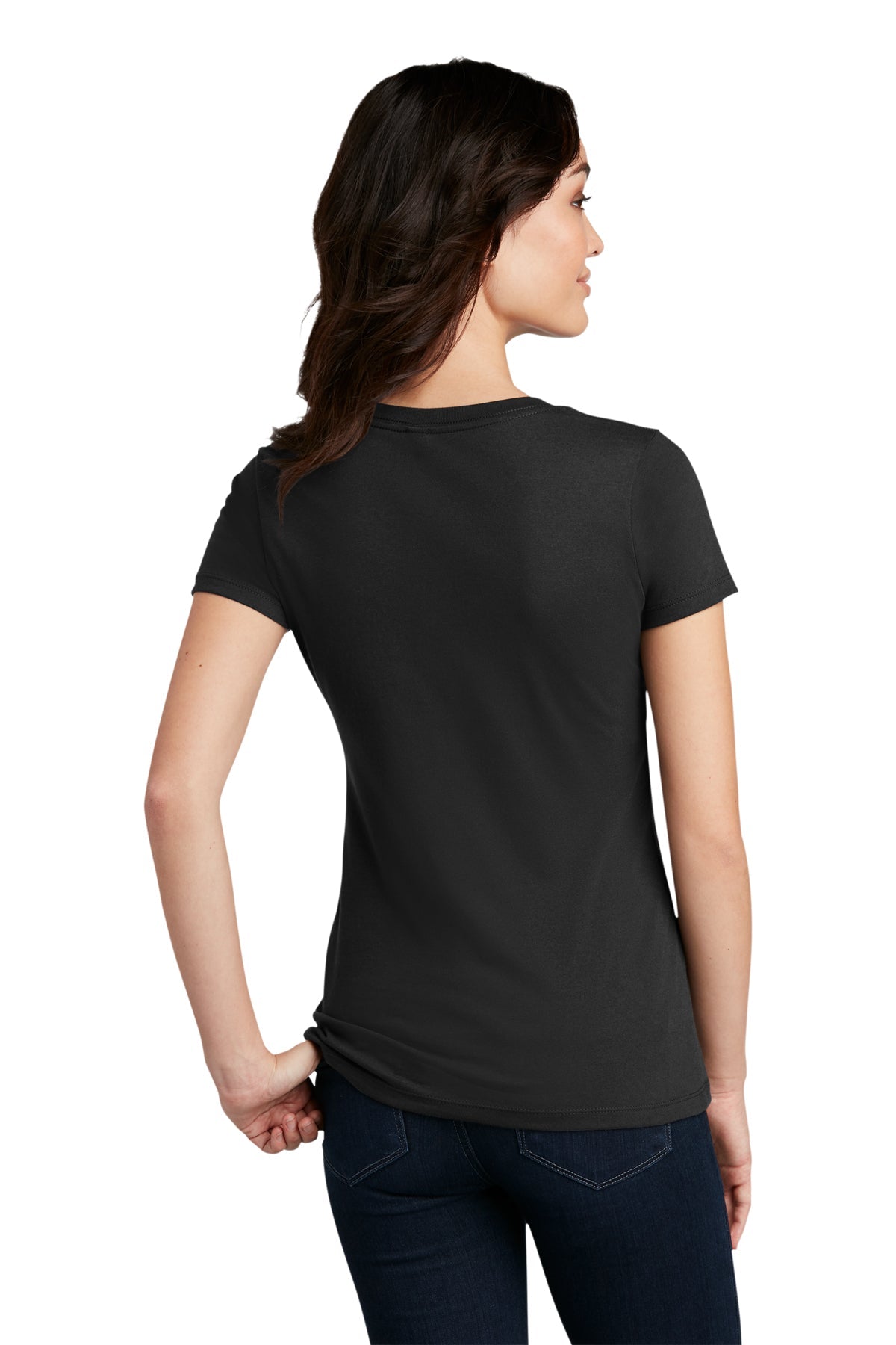 District Made Ladies Perfect Blend Crew Tee's, Black