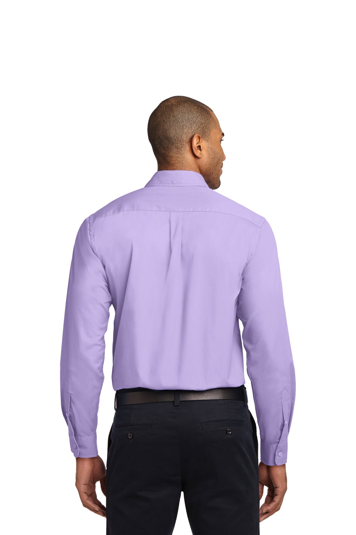 port authority_s608es _bright lavender_company_logo_button downs