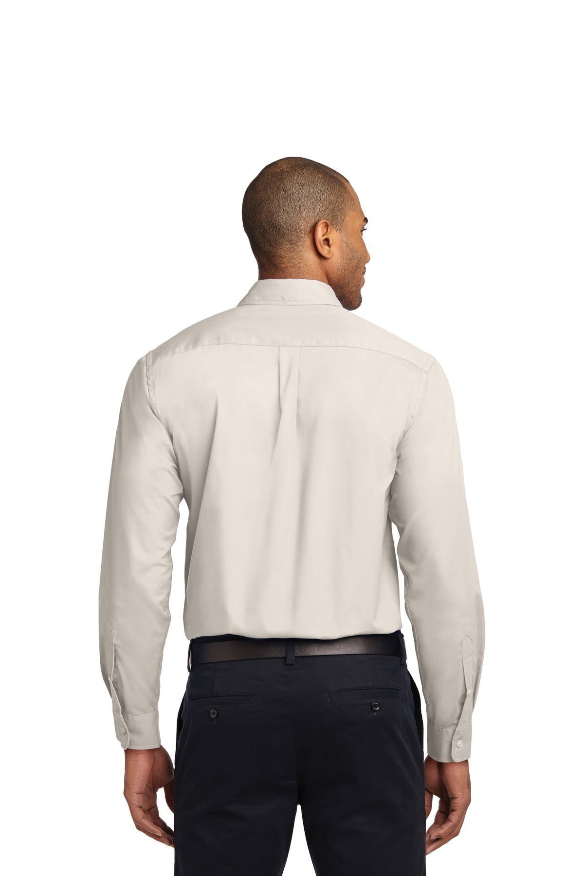 port authority_s608es _light stone/ classic navy*_company_logo_button downs