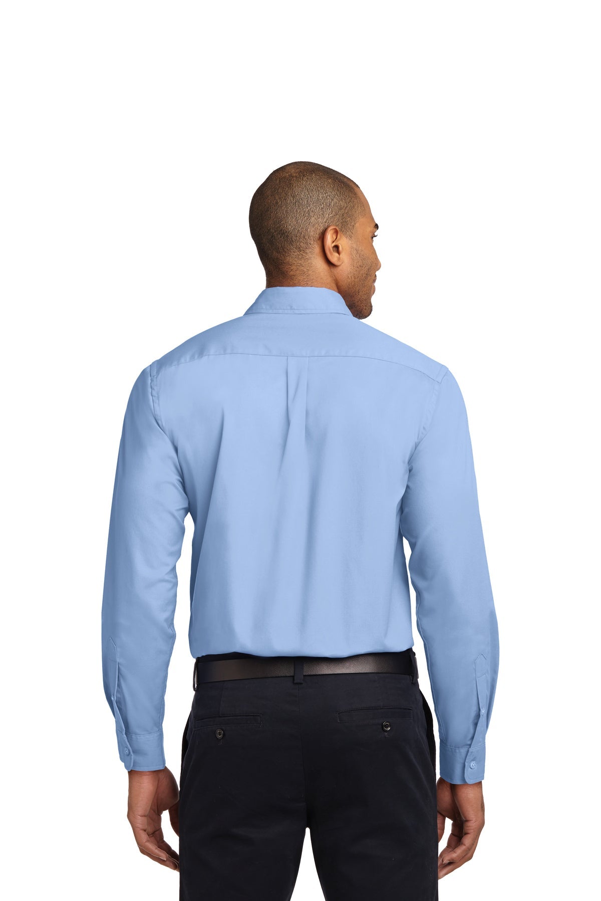 port authority_s608es _light blue/light stone_company_logo_button downs