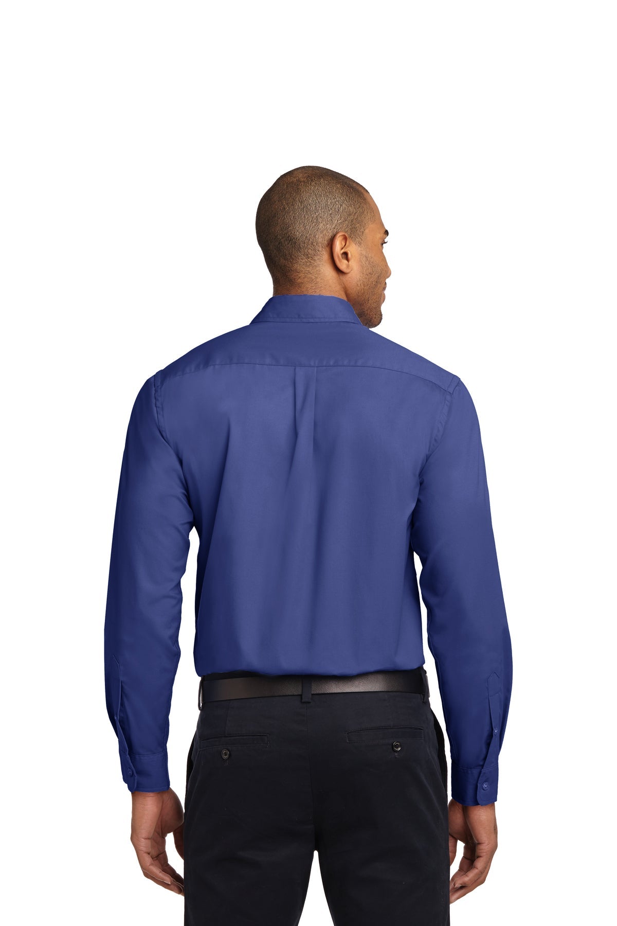 port authority_s608es _mediterranean blue_company_logo_button downs