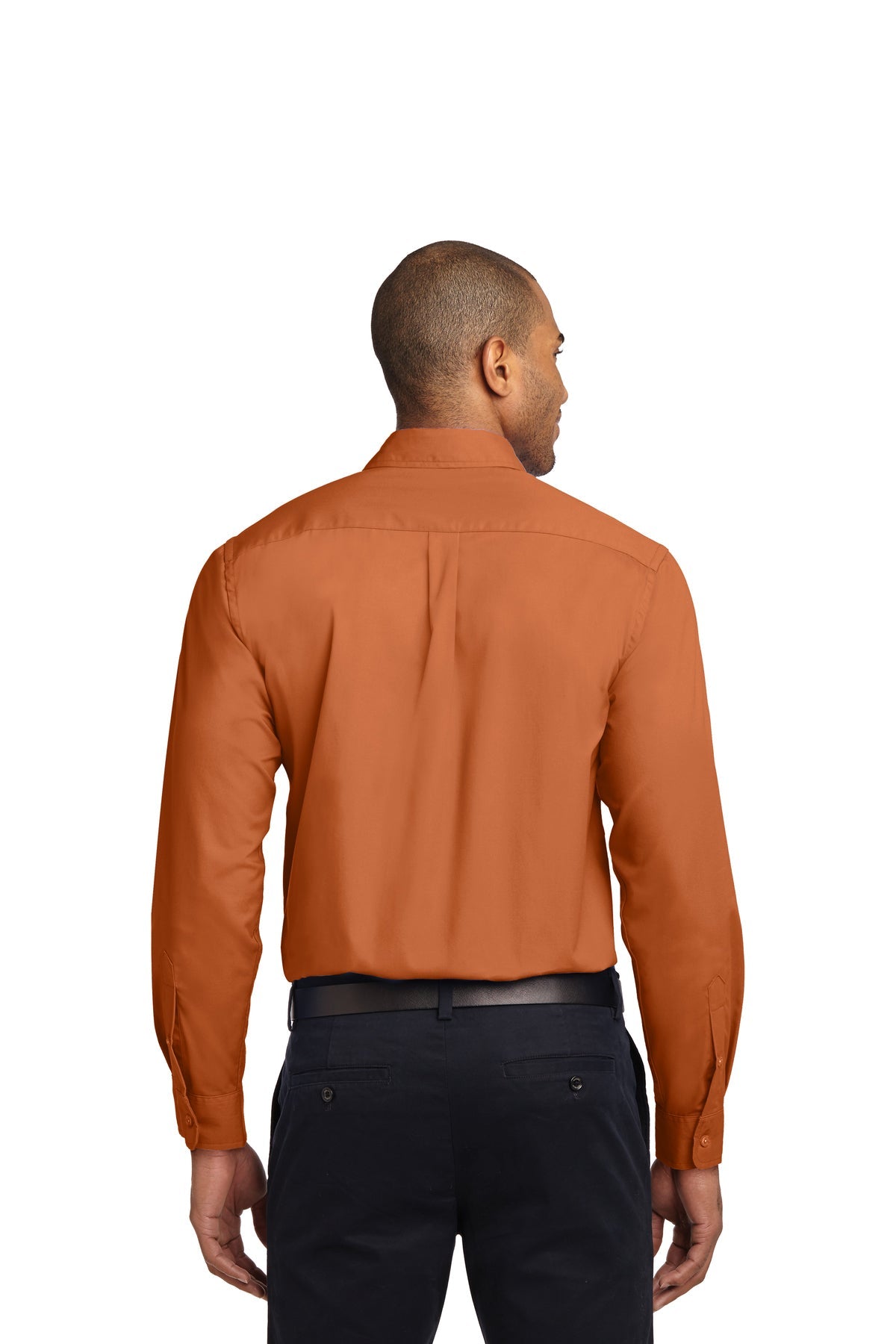 port authority_s608es _texas orange/light stone_company_logo_button downs