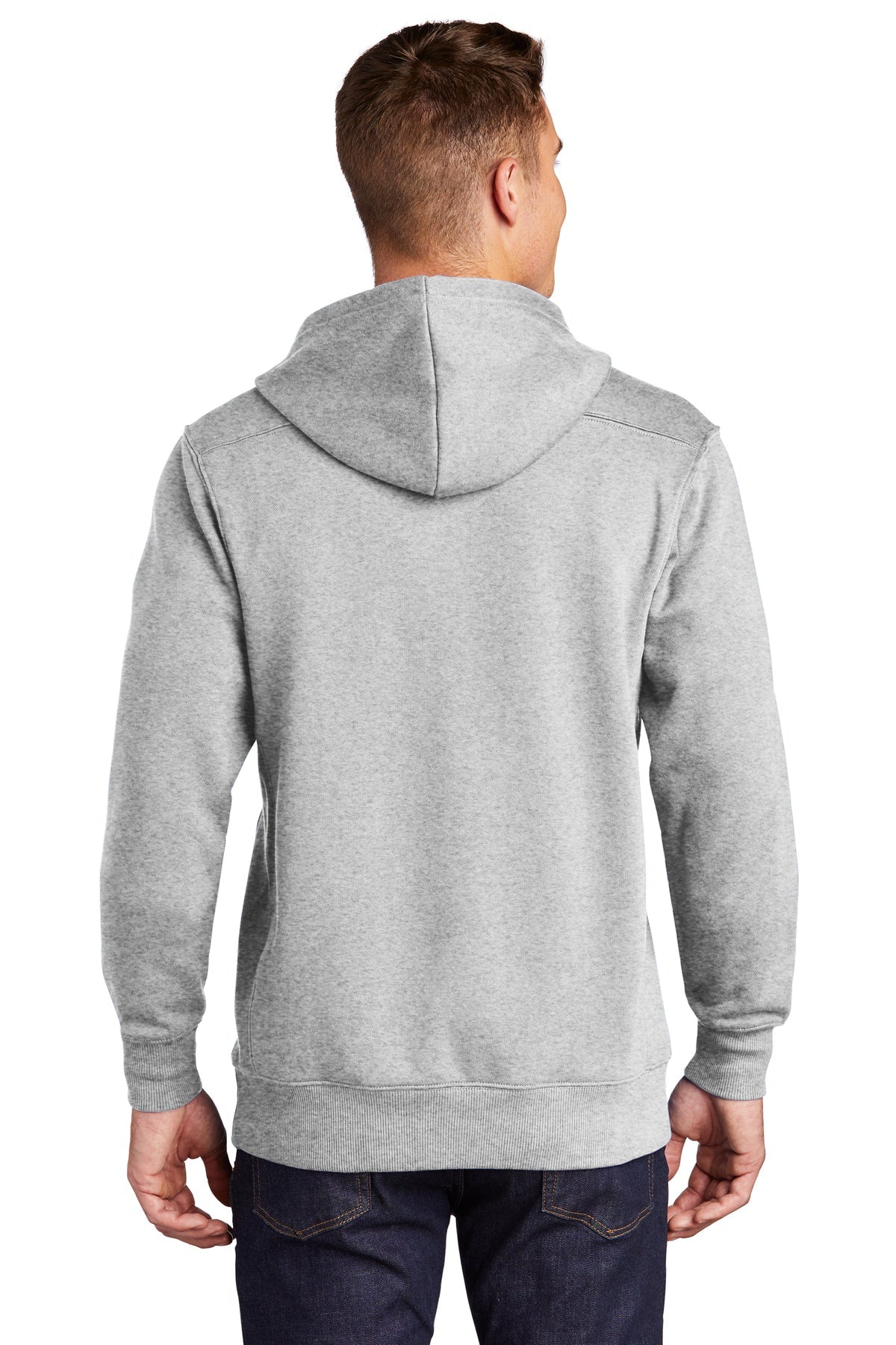 Sport-Tek Lace Up Pullover Custom Hooded Sweatshirts, Athletic Heather