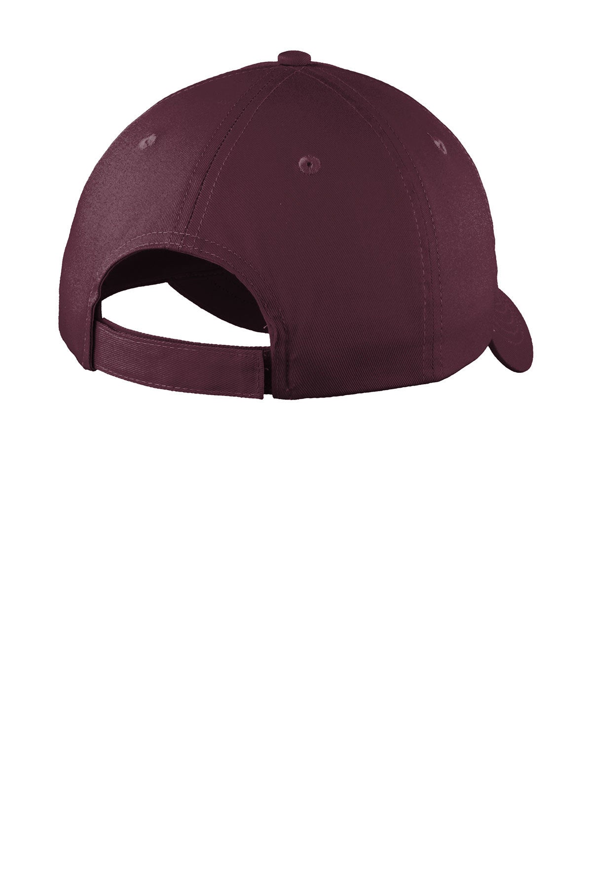 Port Authority Six Panel Twill Branded Caps, Maroon