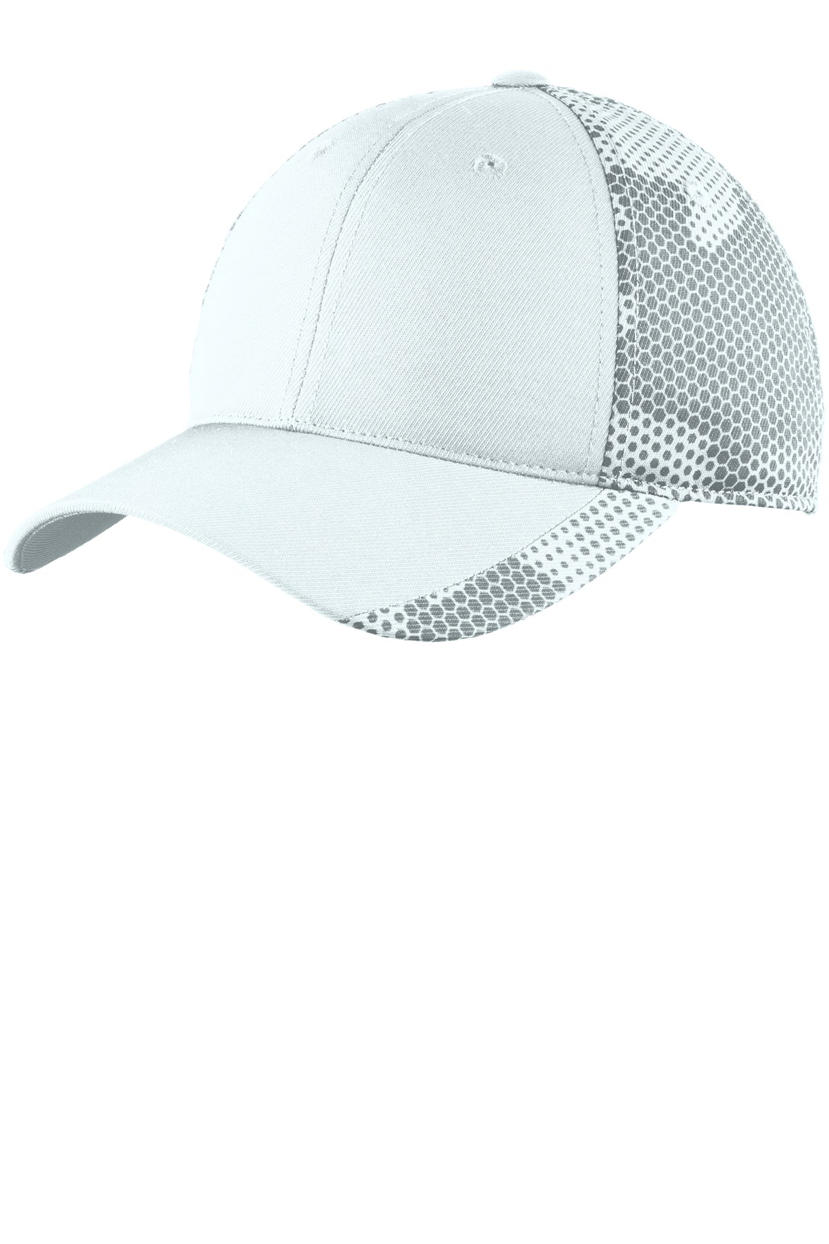 Sport-Tek Customized CamoHex Caps, White