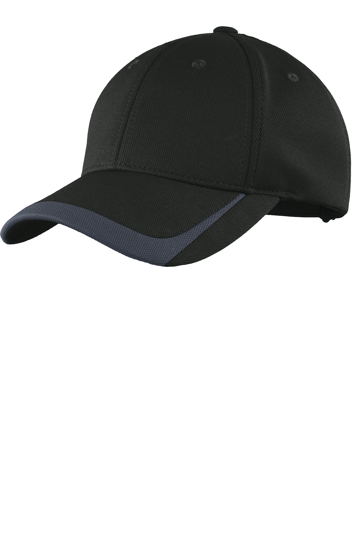 Sport-Tek Pique Custom Colorblock Caps, Black/ Graphite