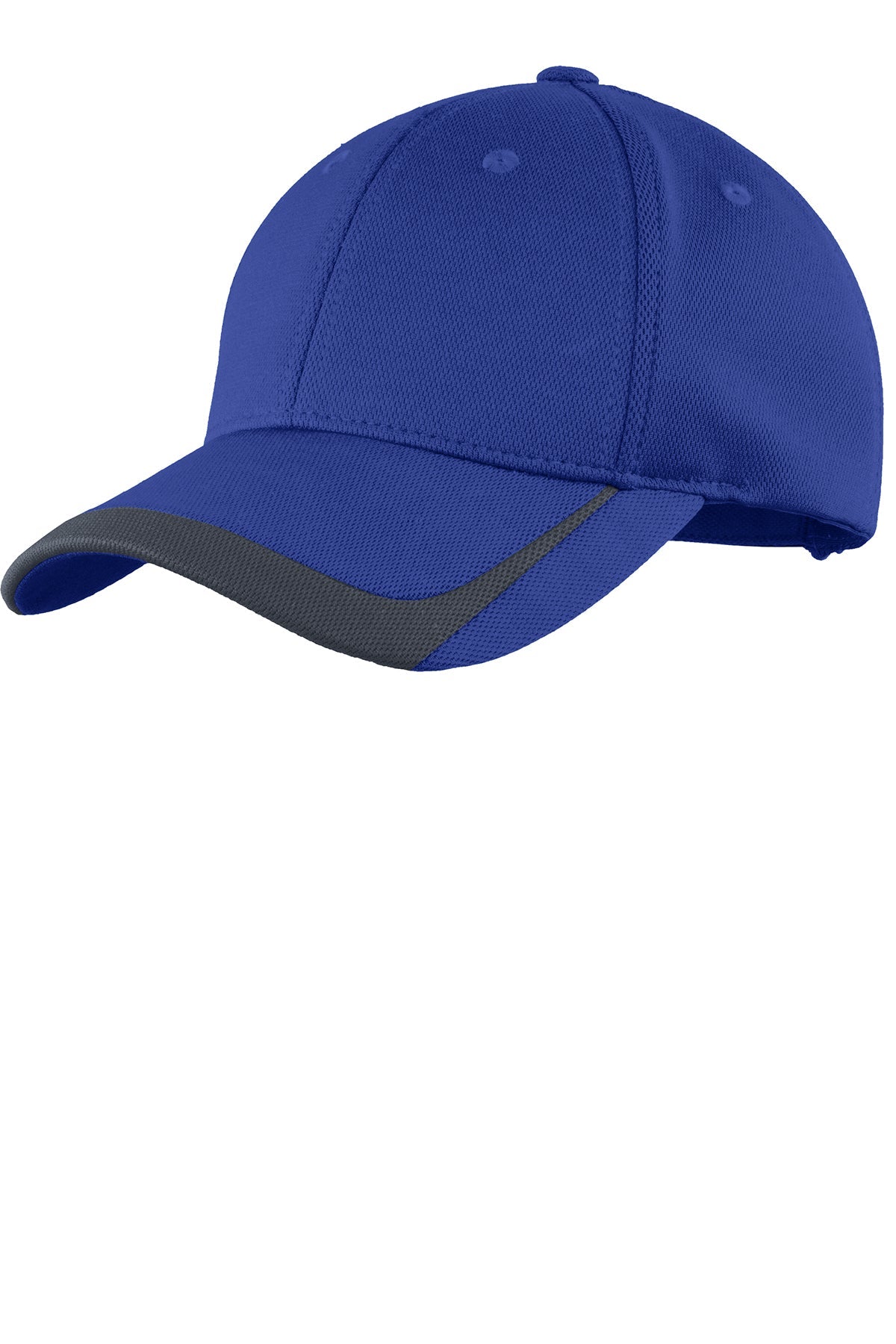 Sport-Tek Pique Custom Colorblock Caps, True Royal/ Graphite