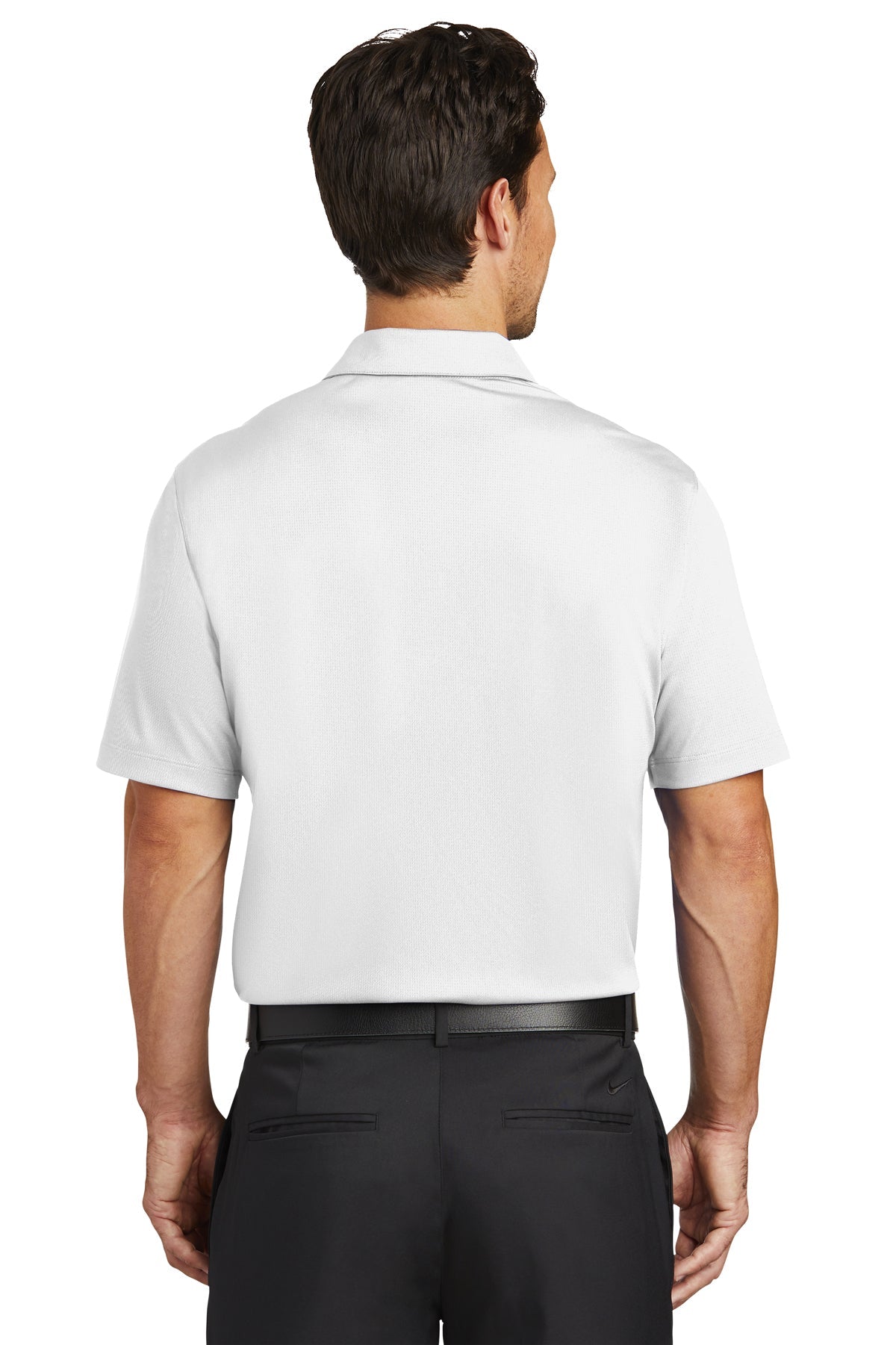 Nike Dri-FIT Vertical Mesh Custom Polos, White [Dunbar]