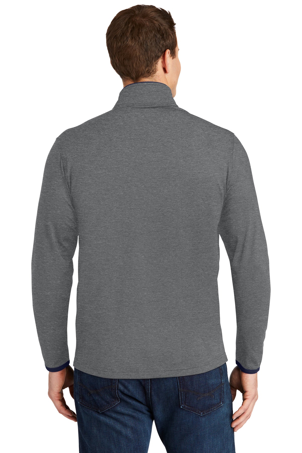 sport-tek_st853 _charcoal grey heather/ true navy_company_logo_sweatshirts