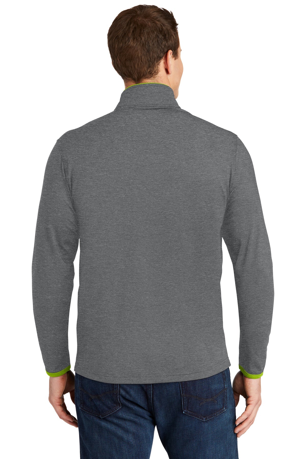 sport-tek_st853 _charcoal grey heather/ charge green_company_logo_sweatshirts