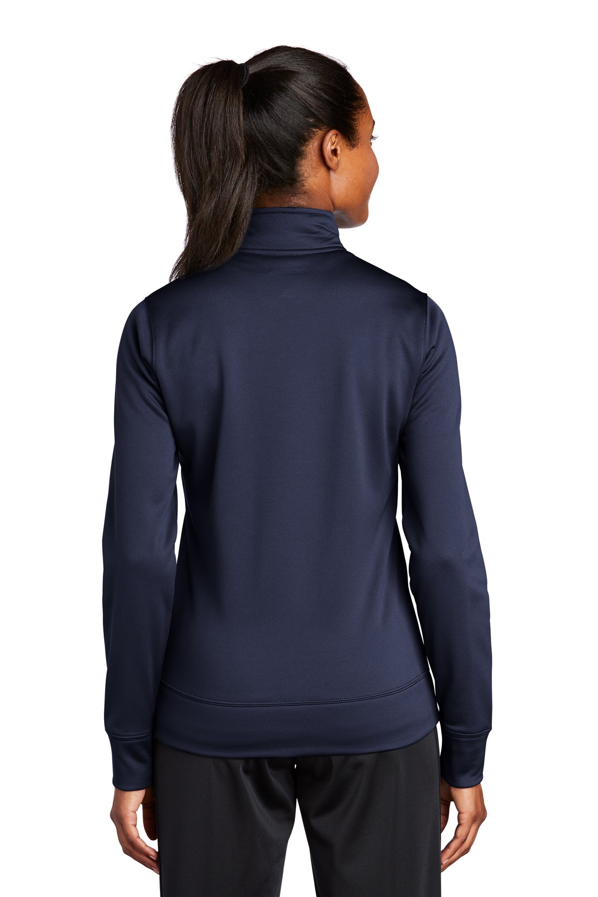 Sport-Tek Ladies Sport-Wick Fleece Branded Full-Zip Jackets, Navy [PureStar]
