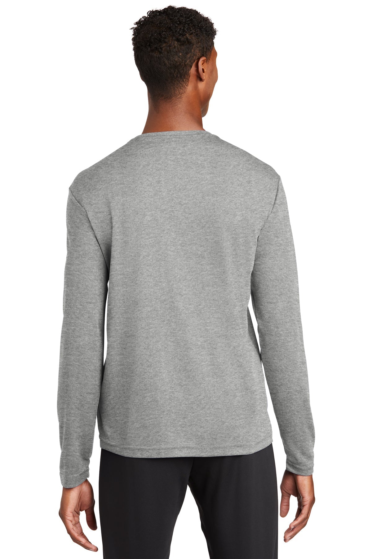 Sport-Tek PosiCharge Branded RacerMesh Long Sleeve Tee's, Grey Heather