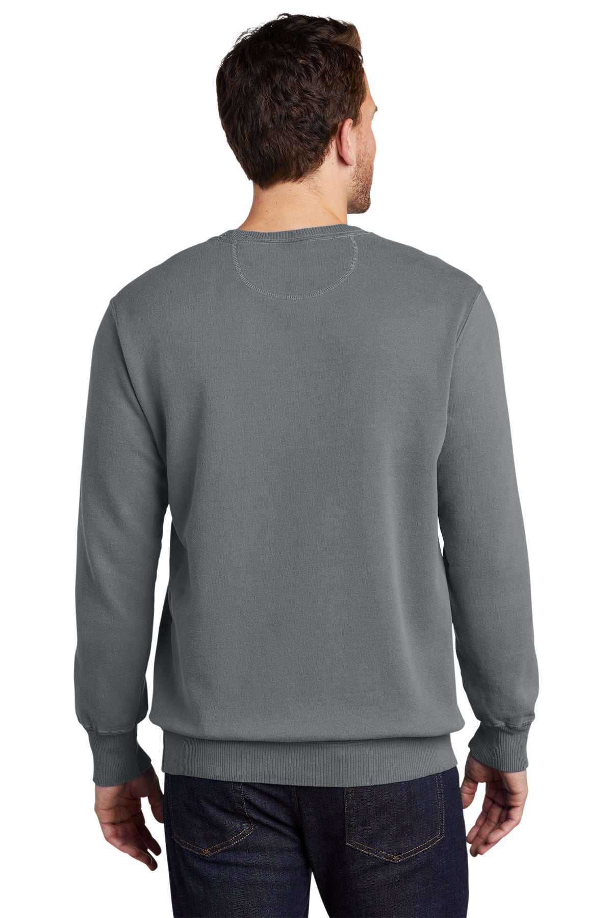 port & company_pc098 _pewter_company_logo_sweatshirts