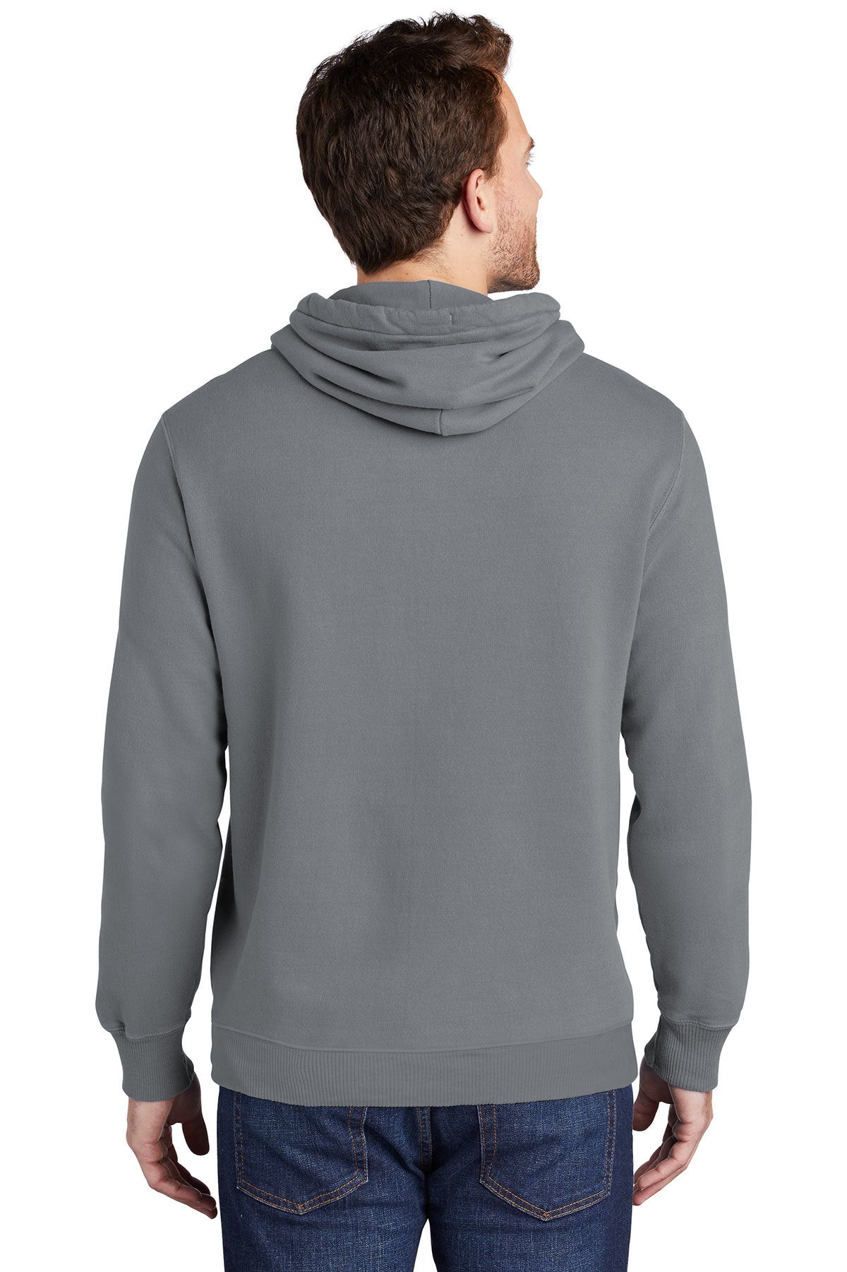 port & company_pc098h _pewter_company_logo_sweatshirts