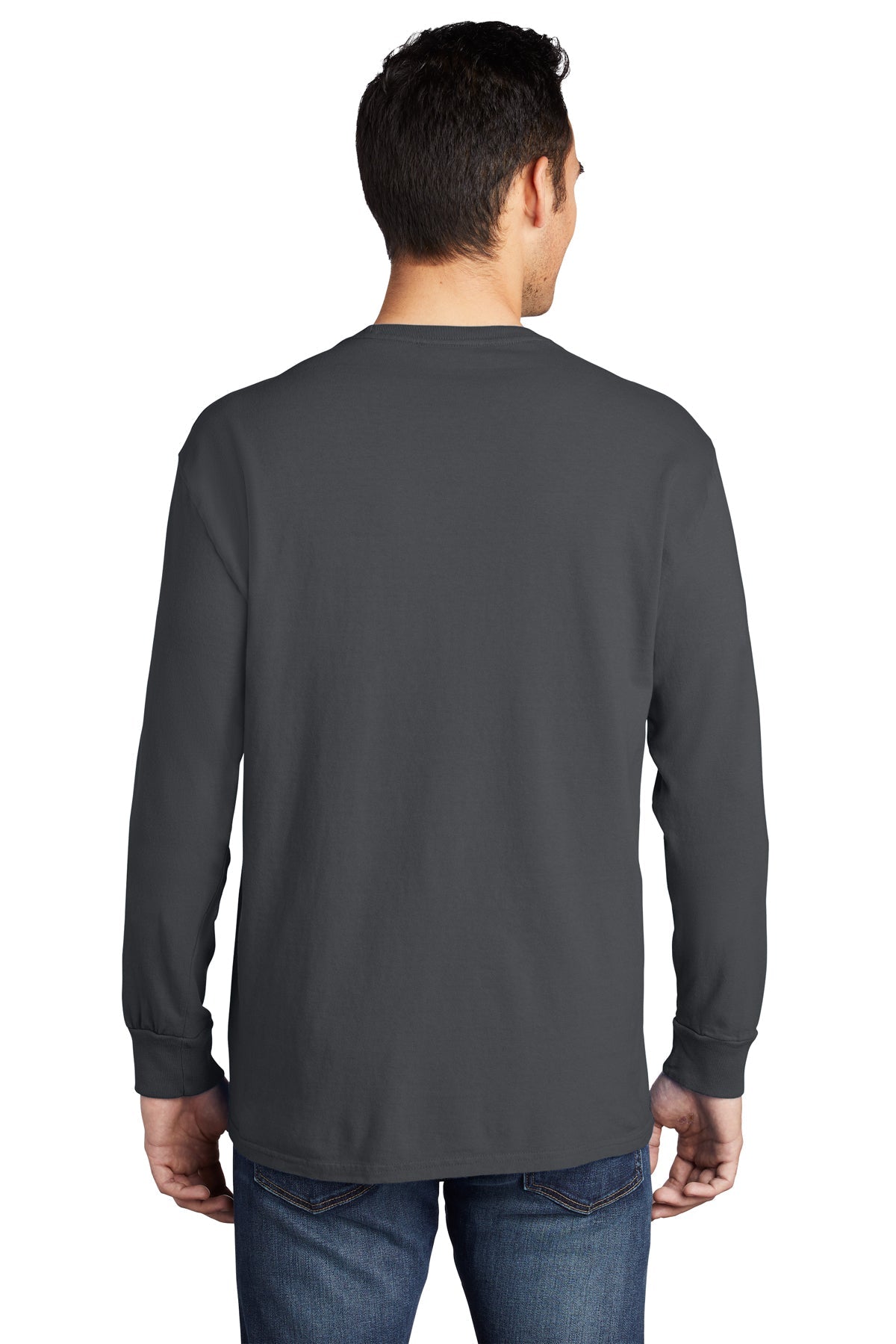 Port & Company Pigment-Dyed Long Sleeve Pocket Tee