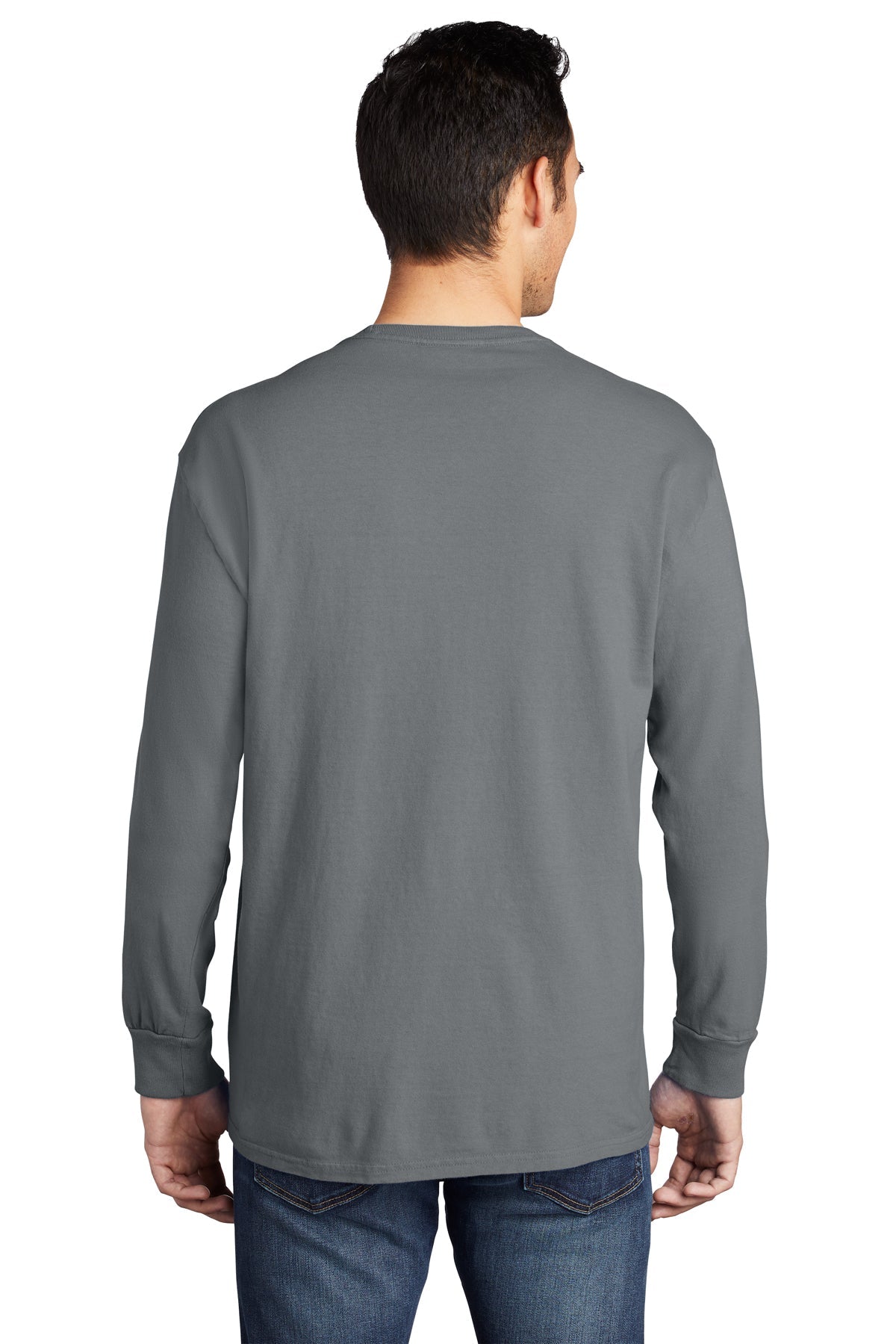 Port & Company Pigment-Dyed Long Sleeve Pocket Tee