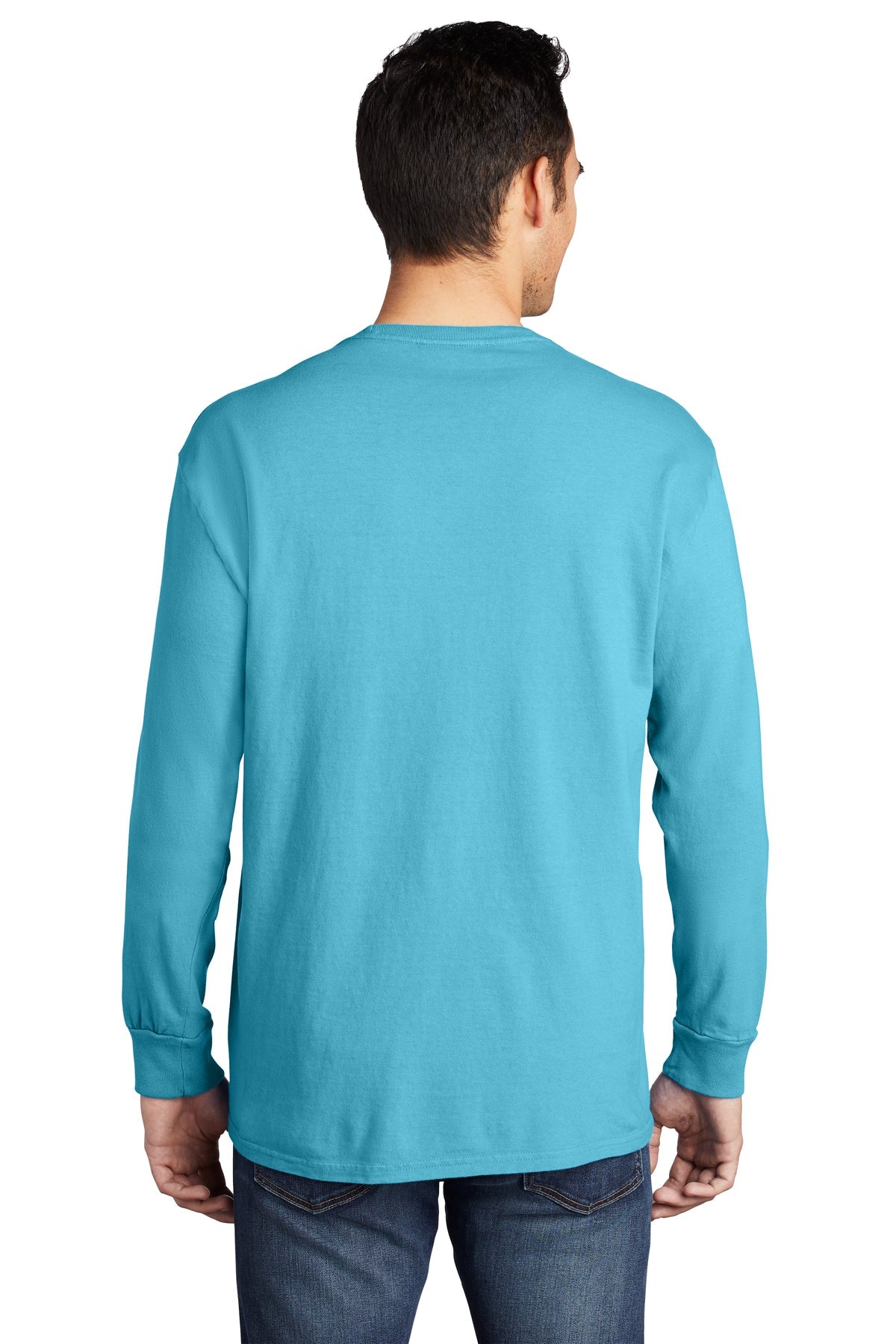 Port & Company Pigment-Dyed Long Sleeve Pocket Tee