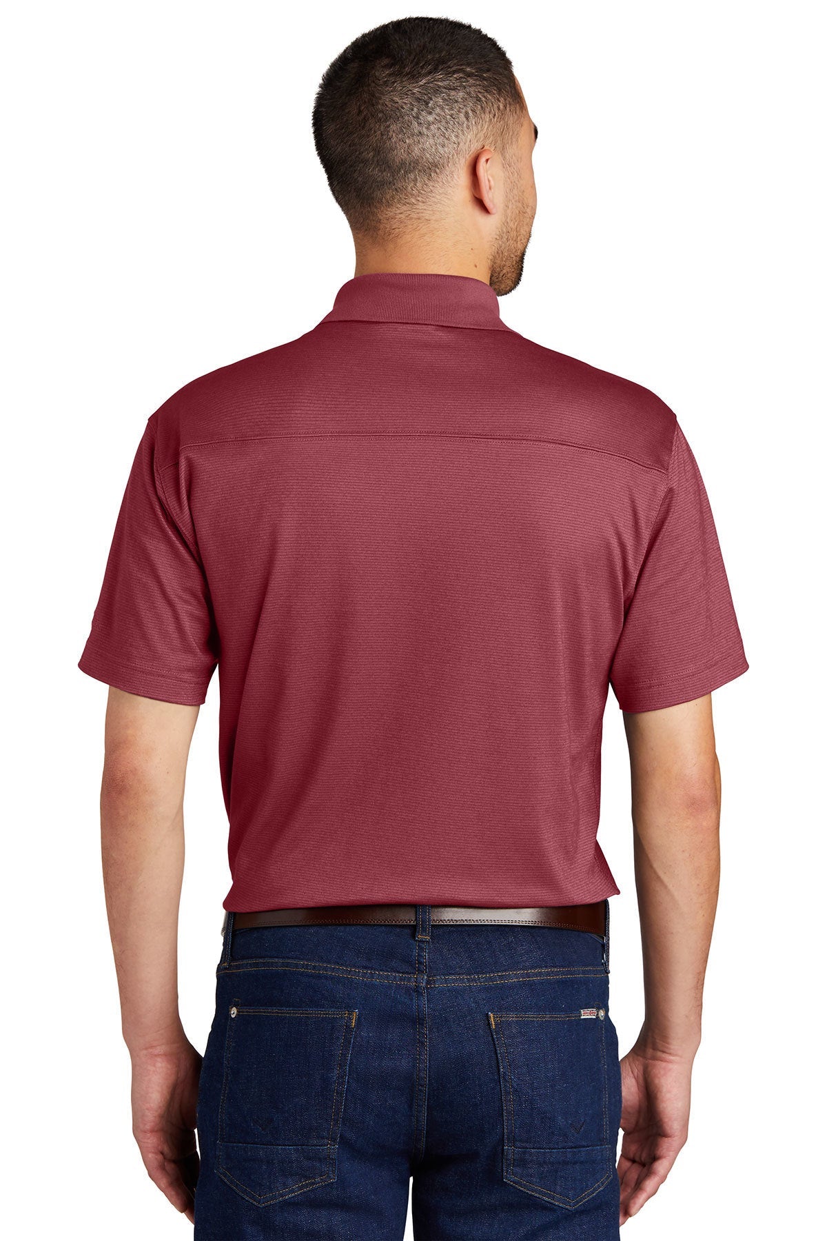 eddie bauer_eb102 _red rhubarb_company_logo_polos
