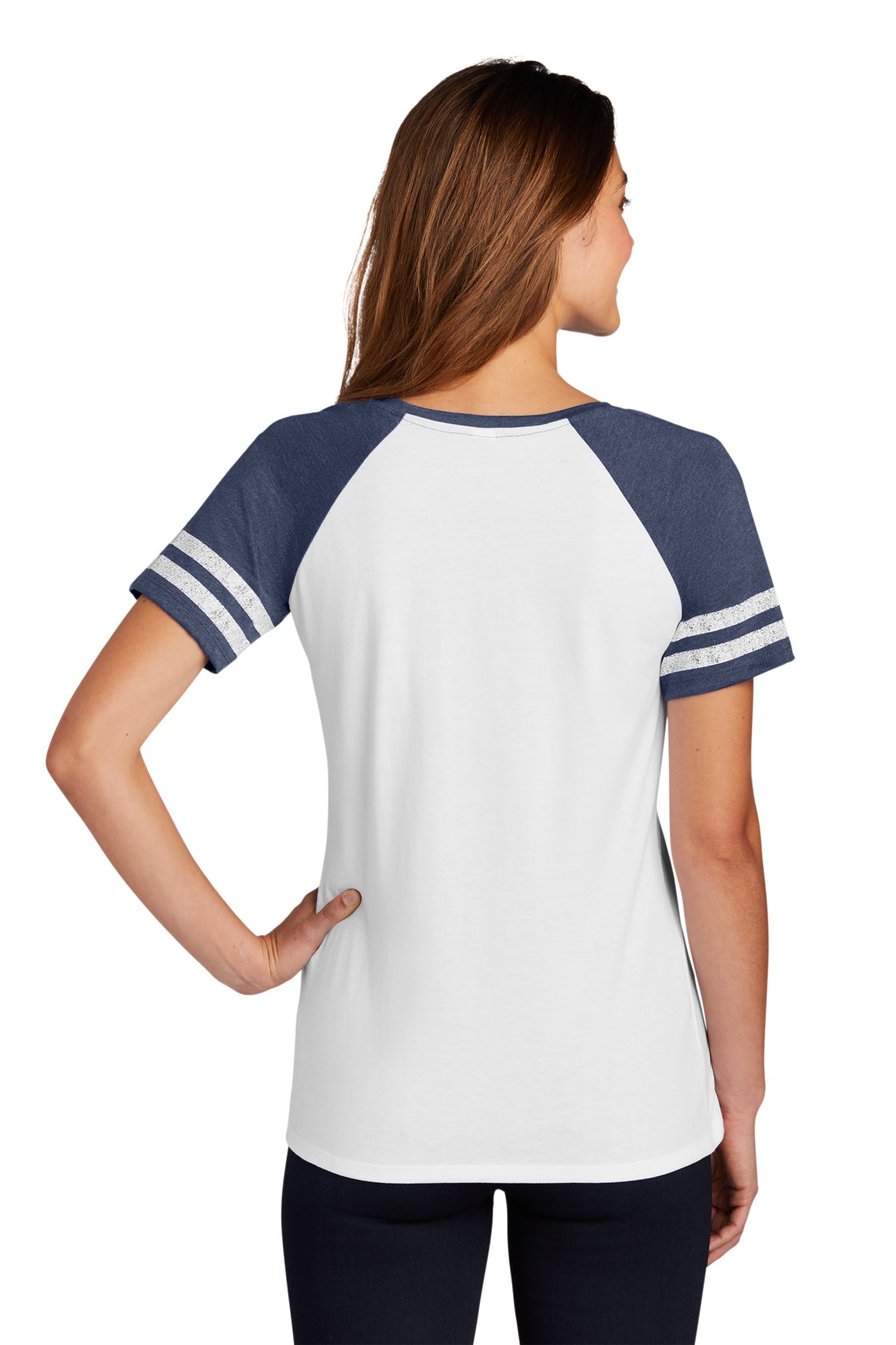 District Made Ladies Game V-Neck Tee