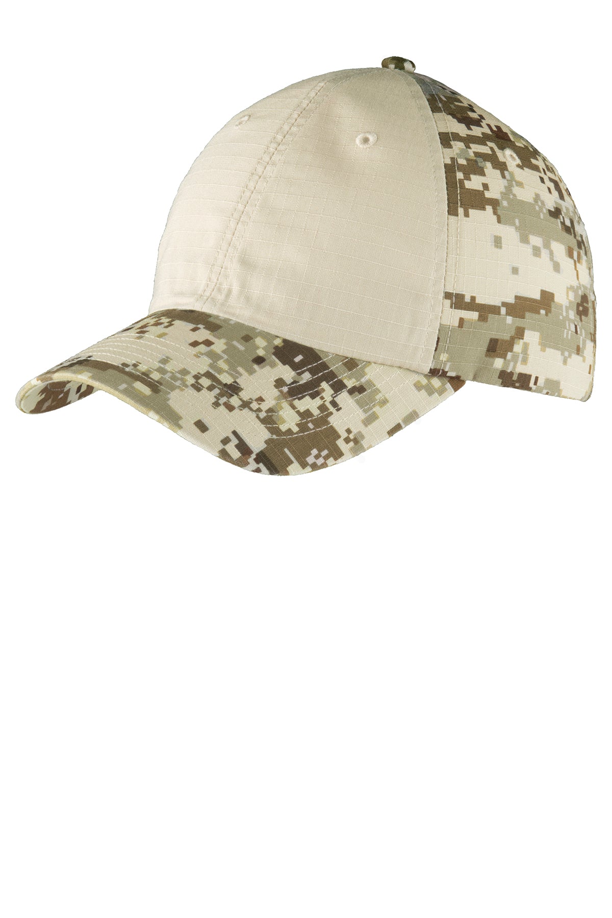 Port Authority Colorblock Digital Ripstop Camouflage Custom Caps, Sand Camo/ Sand