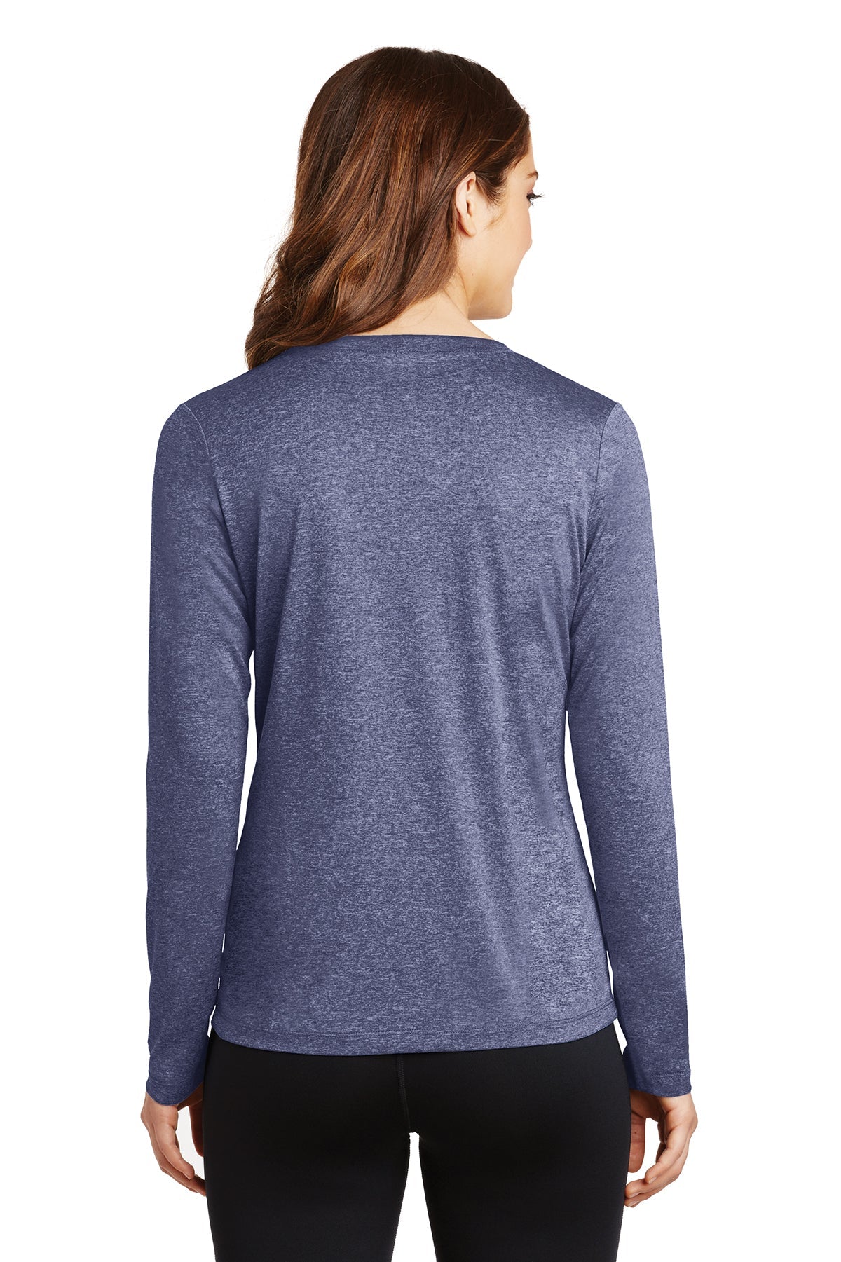 Sport-Tek Ladies Long Sleeve Heather Contender V-Neck Tee