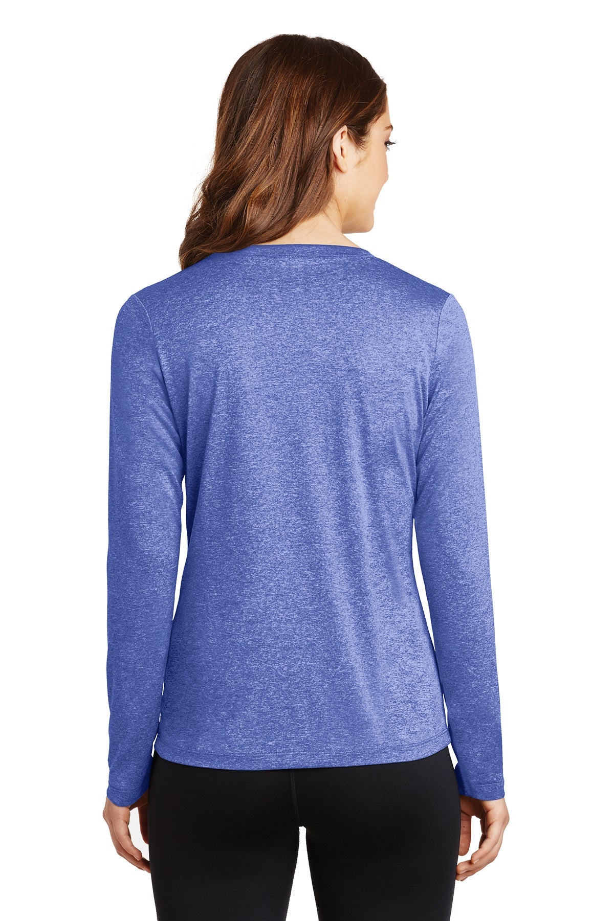 Sport-Tek Ladies Long Sleeve Heather Contender V-Neck Tee