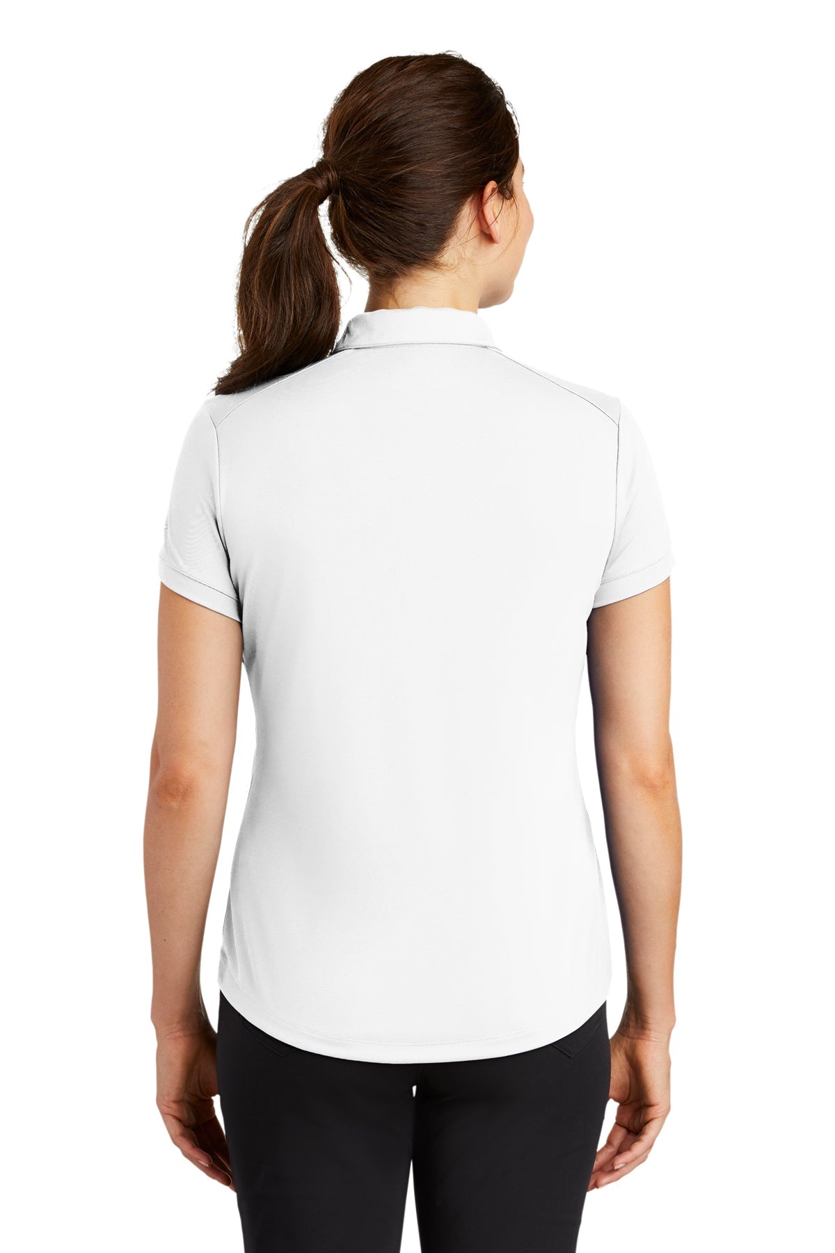 Nike Ladies Dri-FIT Players Modern Fit Custom Polos, White [Bolyard Lumber and Design]