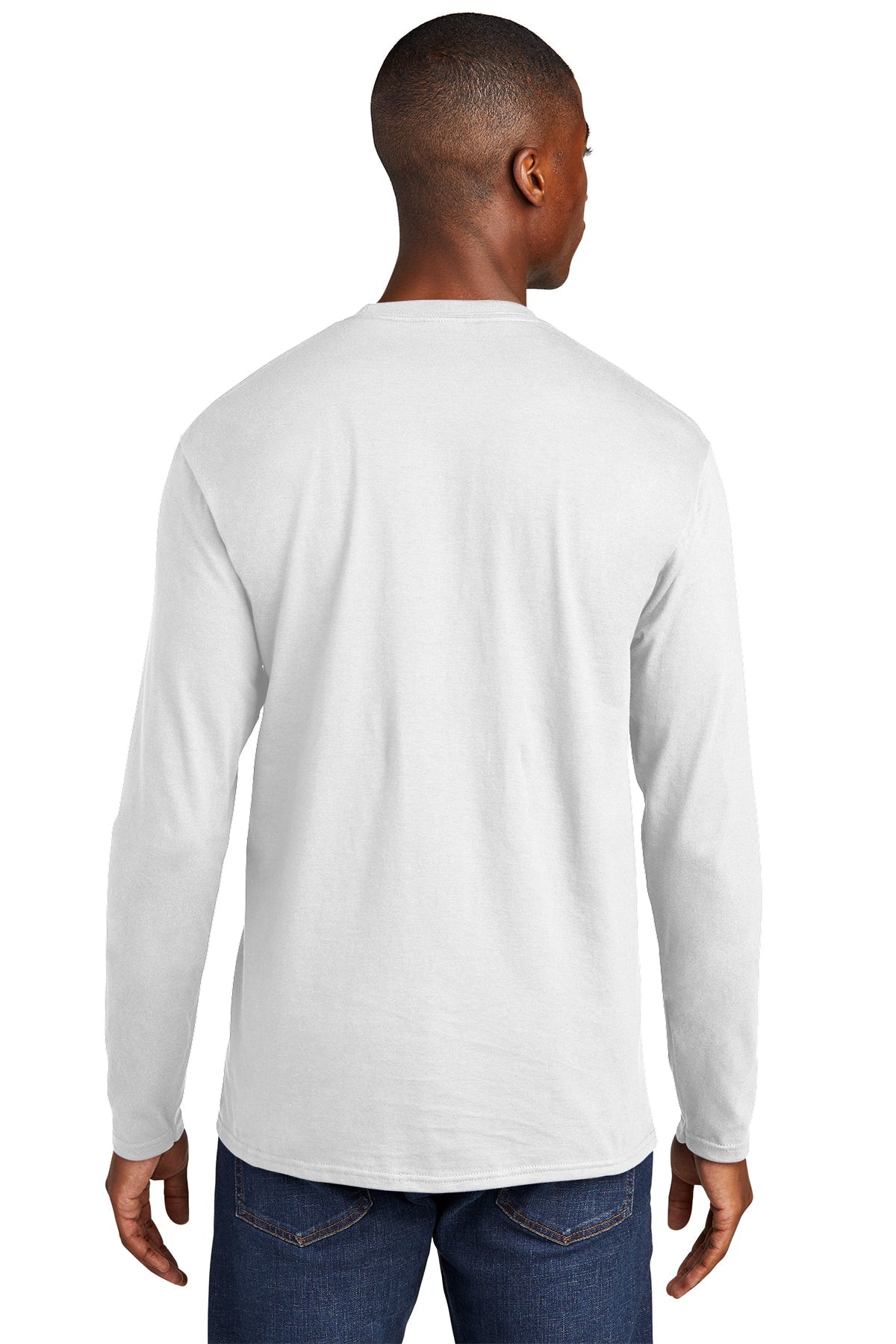 Port & Company Long Sleeve Fan Custom Favorite Tee's, White
