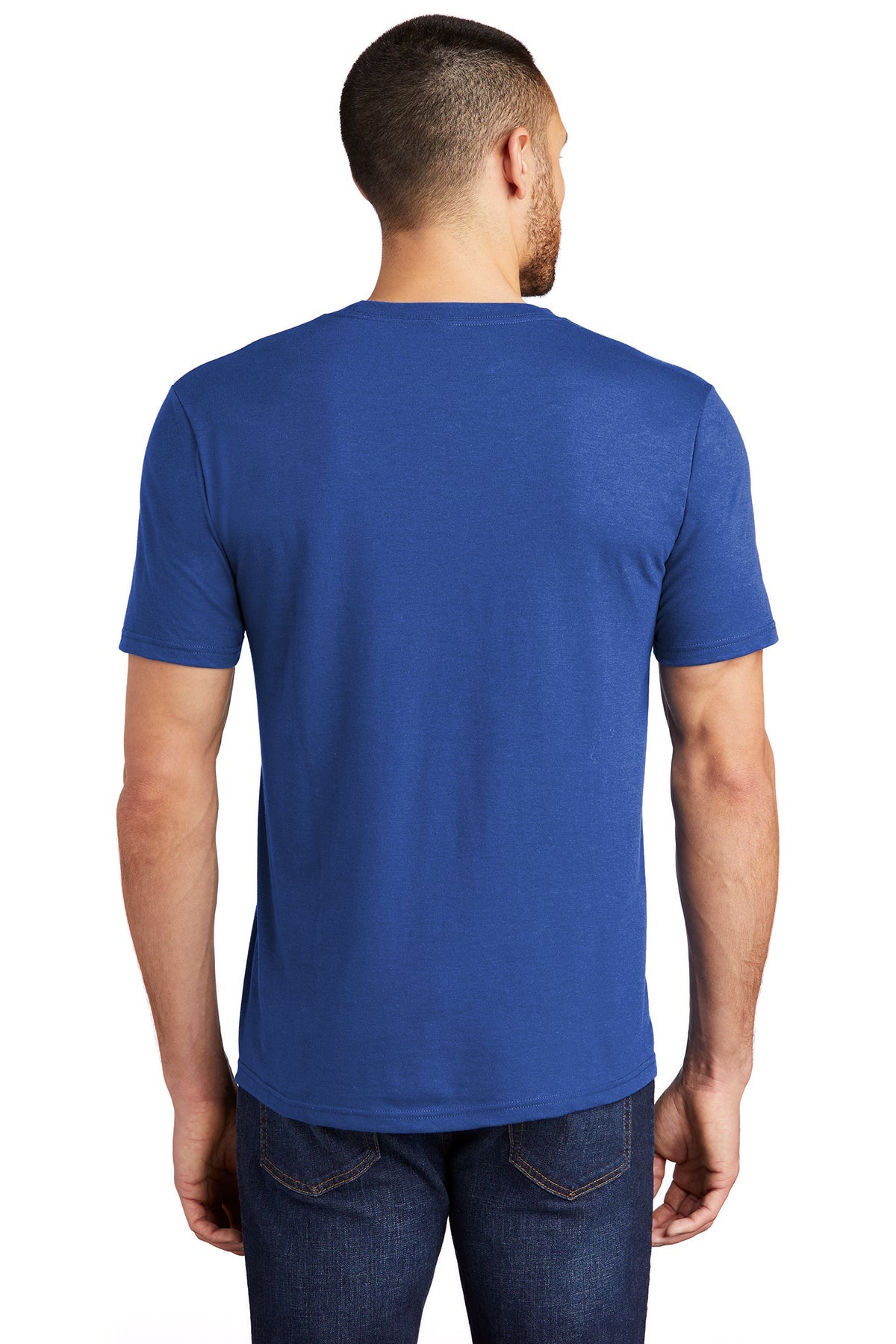 District Made Mens Perfect Tri Crew Tee's, Deep Royal