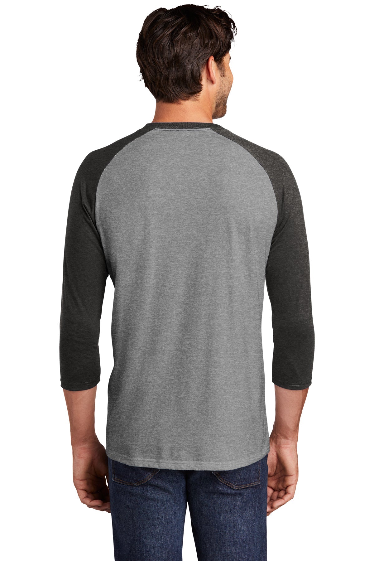 District Made Mens Perfect Tri 3/4-Sleeve Raglan