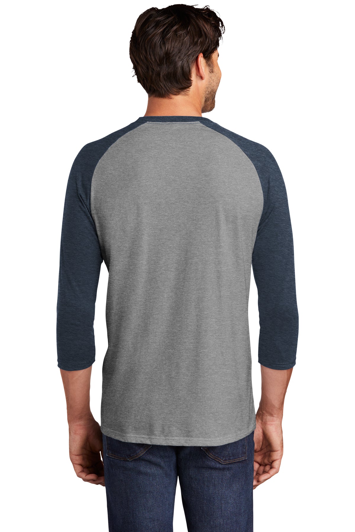 District Made Mens Perfect Tri 3/4-Sleeve Raglan