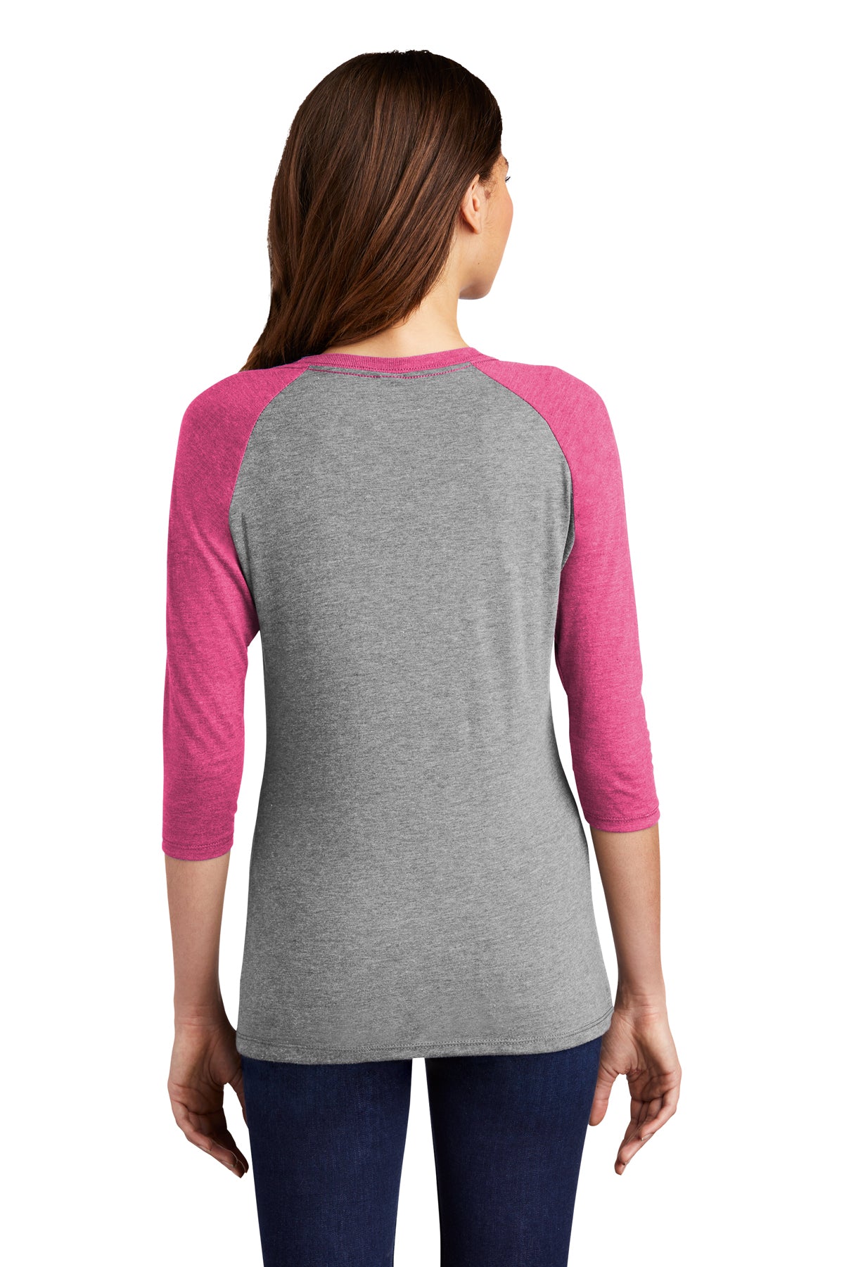 District Made Ladies Perfect Tri 3/4-Sleeve Raglan