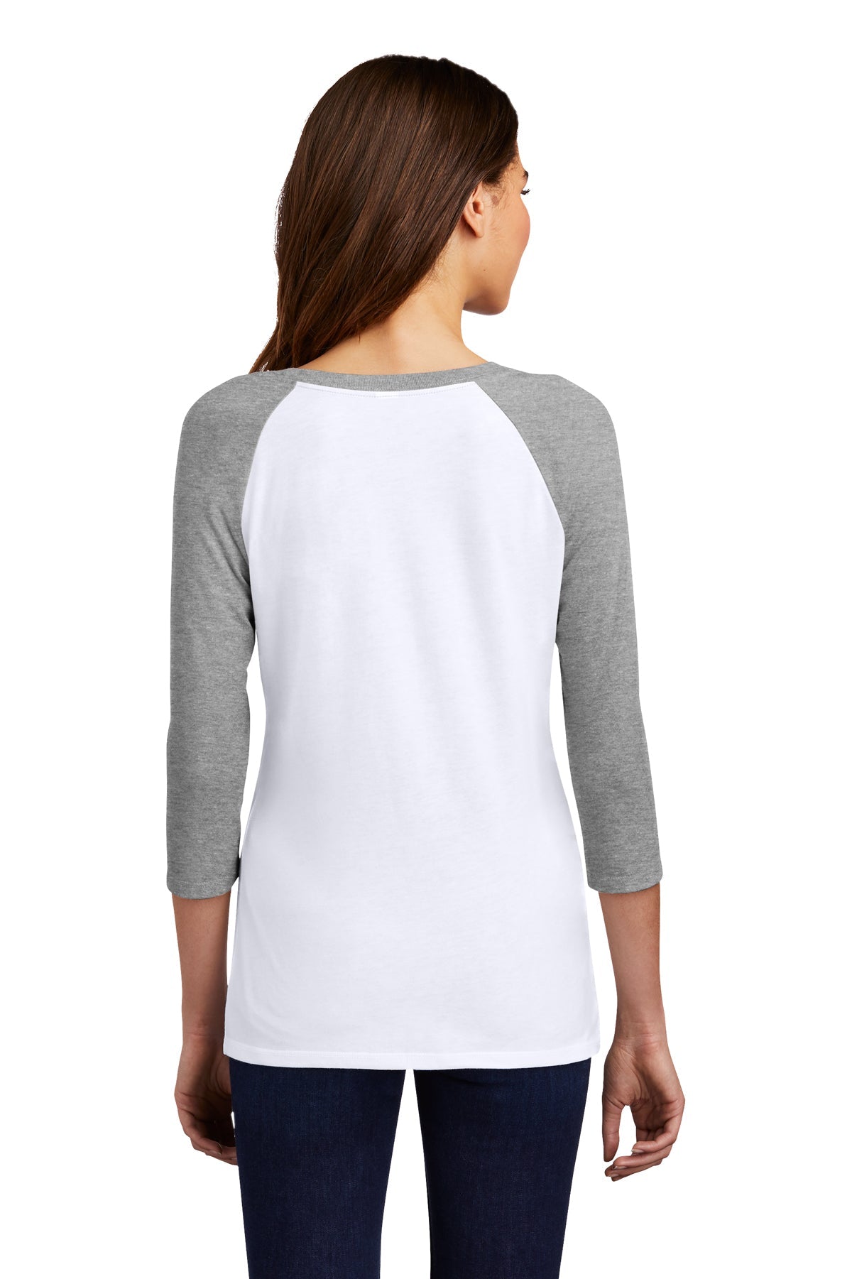 District Made Ladies Perfect Tri 3/4-Sleeve Raglan