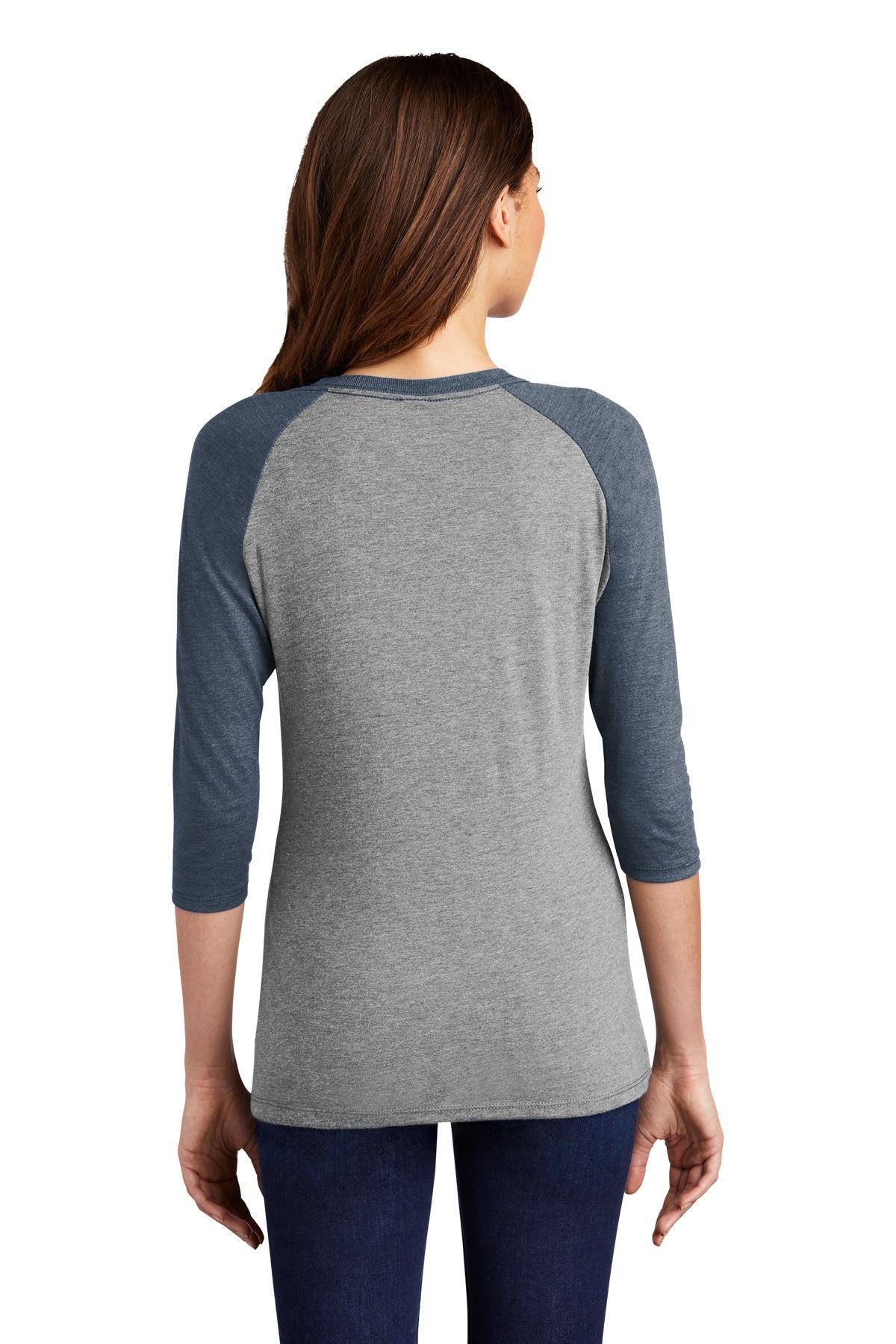 District Made Ladies Perfect Tri 3/4-Sleeve Raglan
