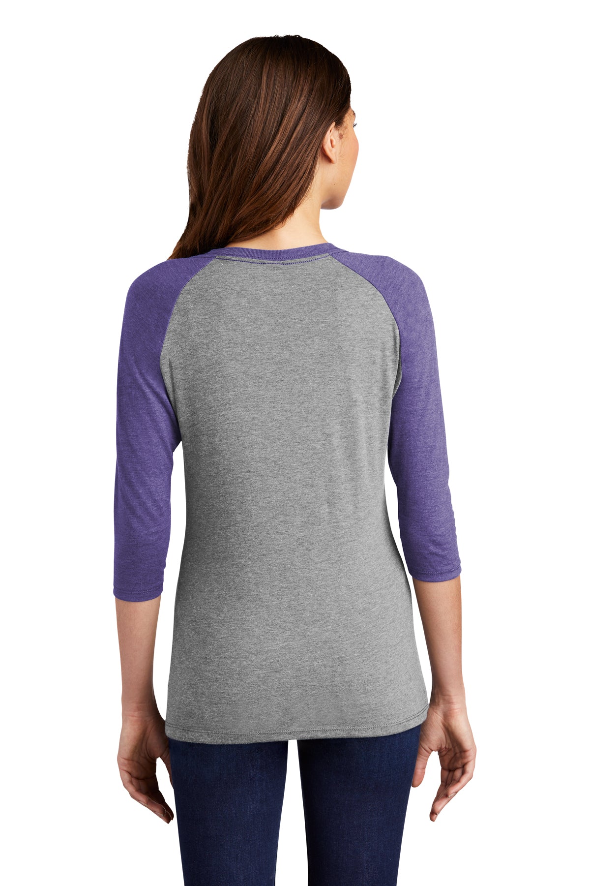 District Made Ladies Perfect Tri 3/4-Sleeve Raglan