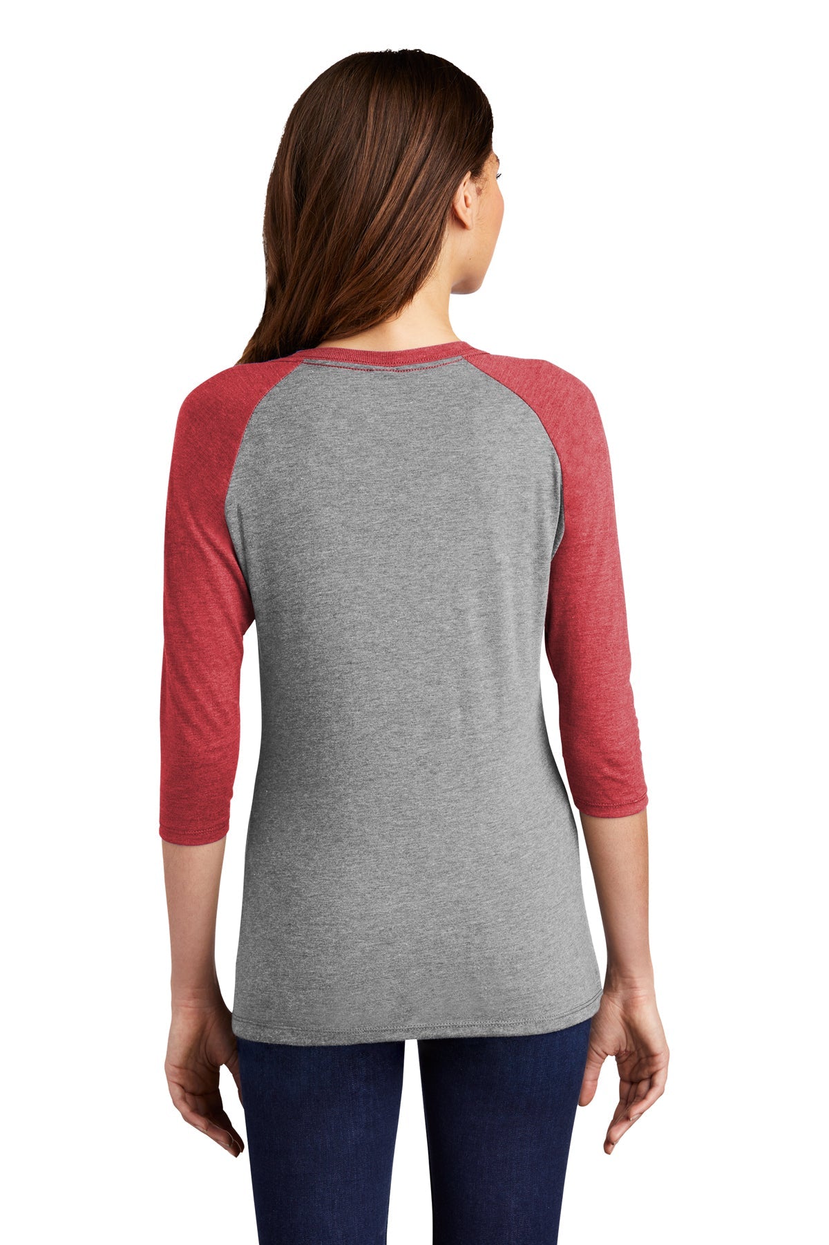 District Made Ladies Perfect Tri 3/4-Sleeve Raglan