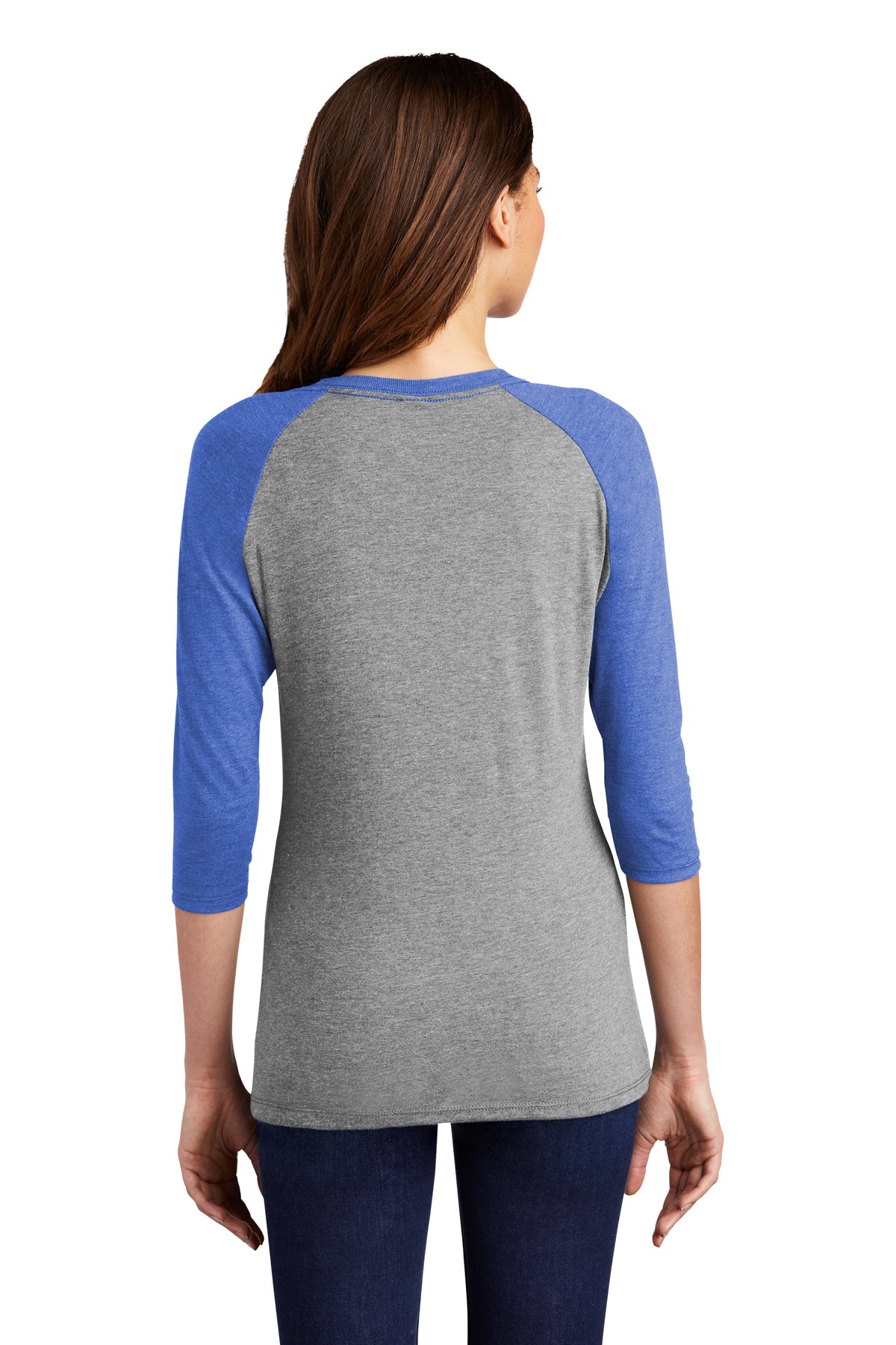 District Made Ladies Perfect Tri 3/4-Sleeve Raglan