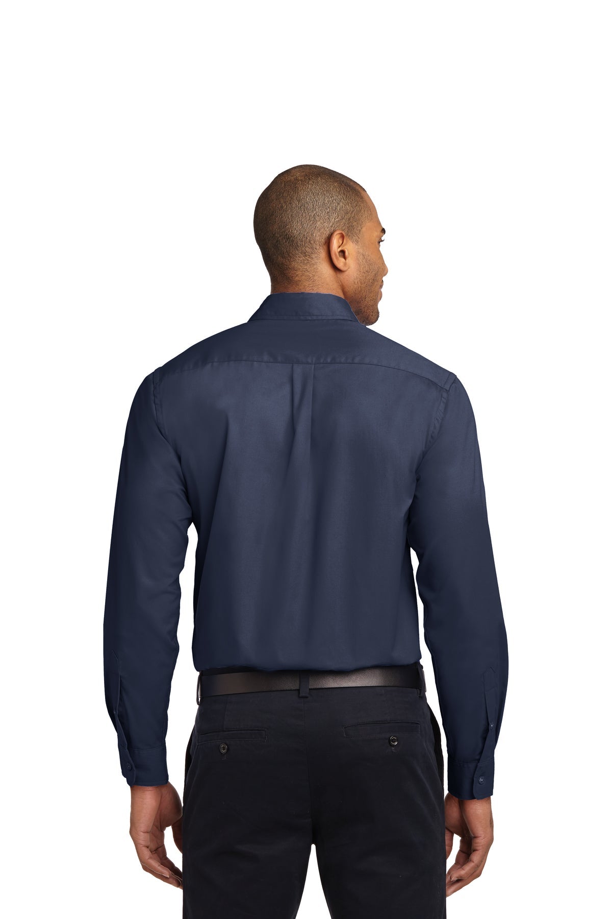 port authority_tls608 _navy/ light stone_company_logo_button downs