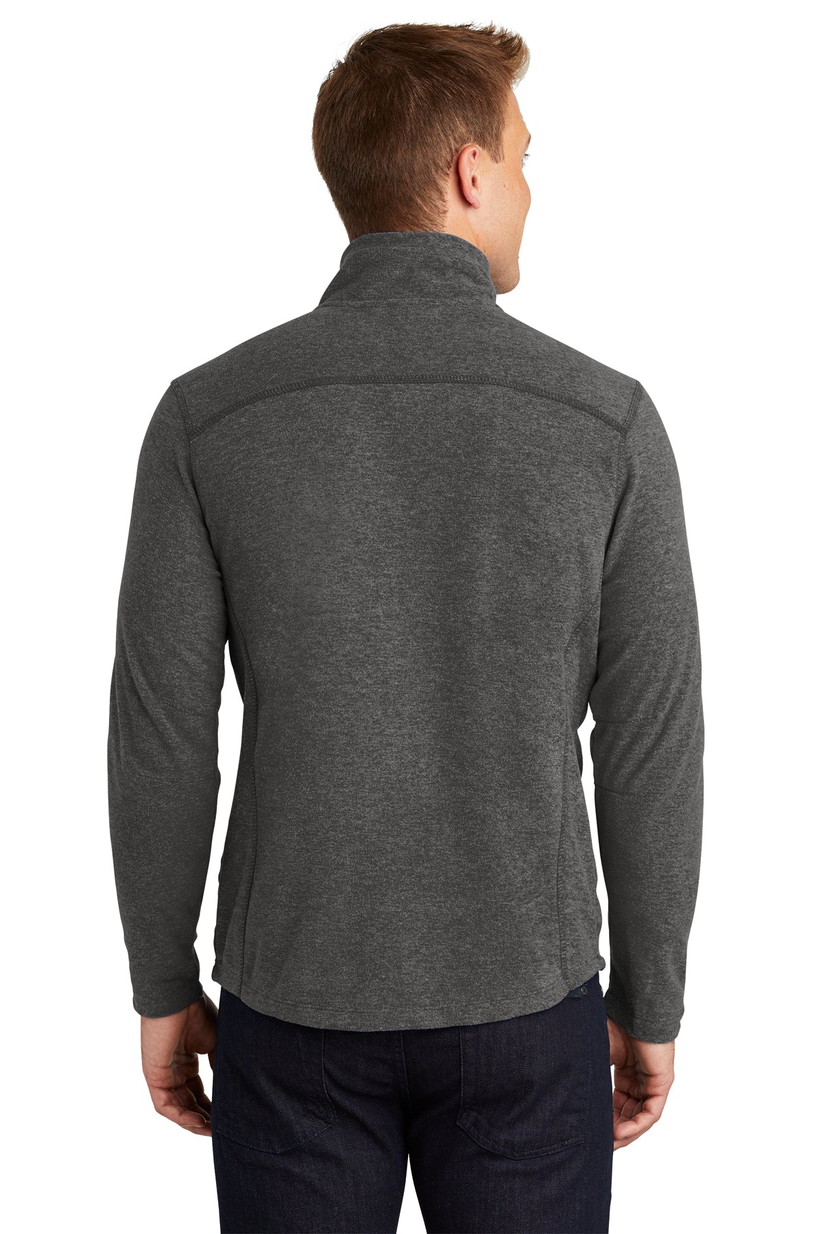 port authority_f235 _black charcoal heather_company_logo_jackets
