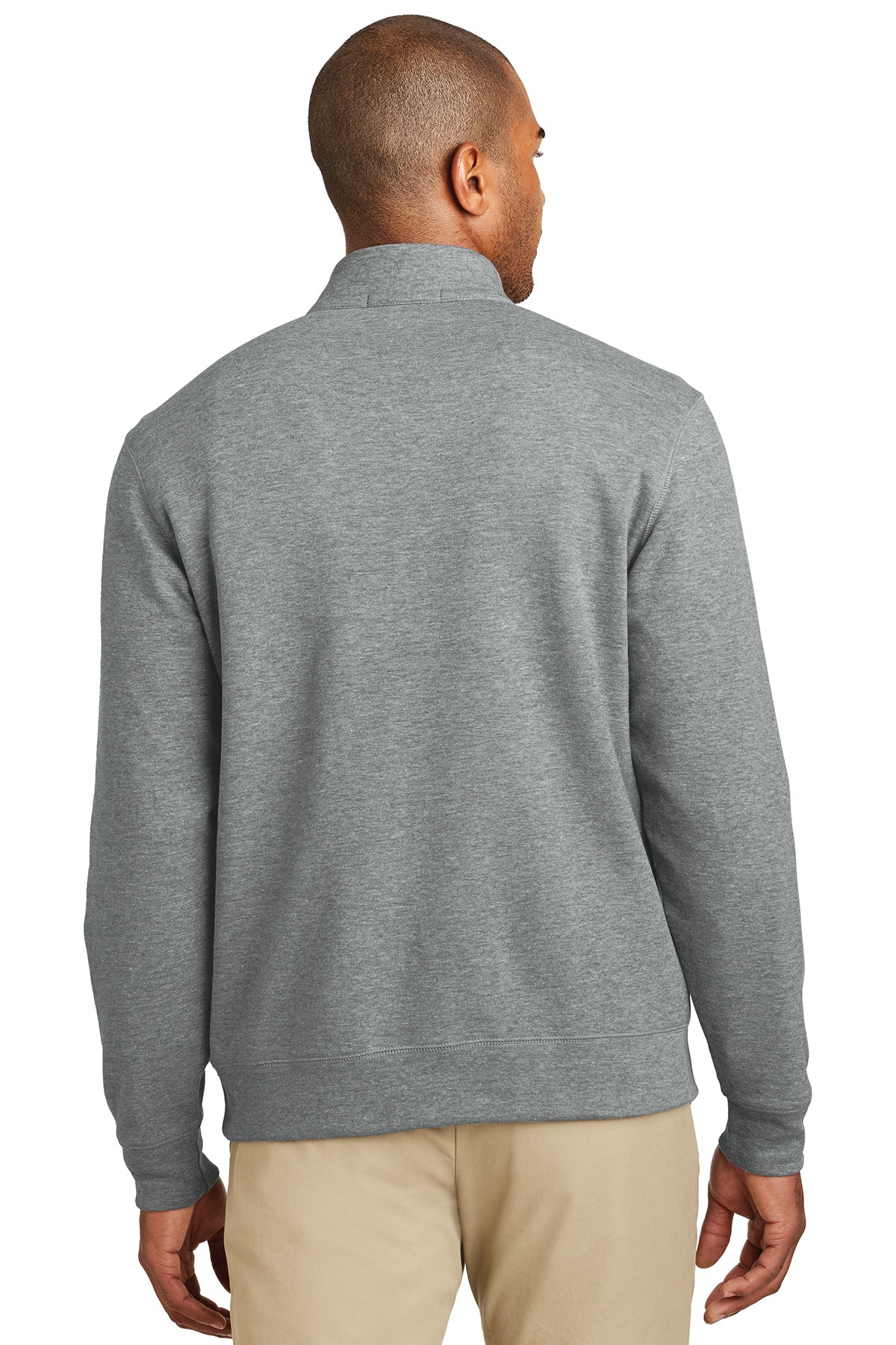 port authority_k807 _medium heather grey/ charcoal heather_company_logo_sweatshirts